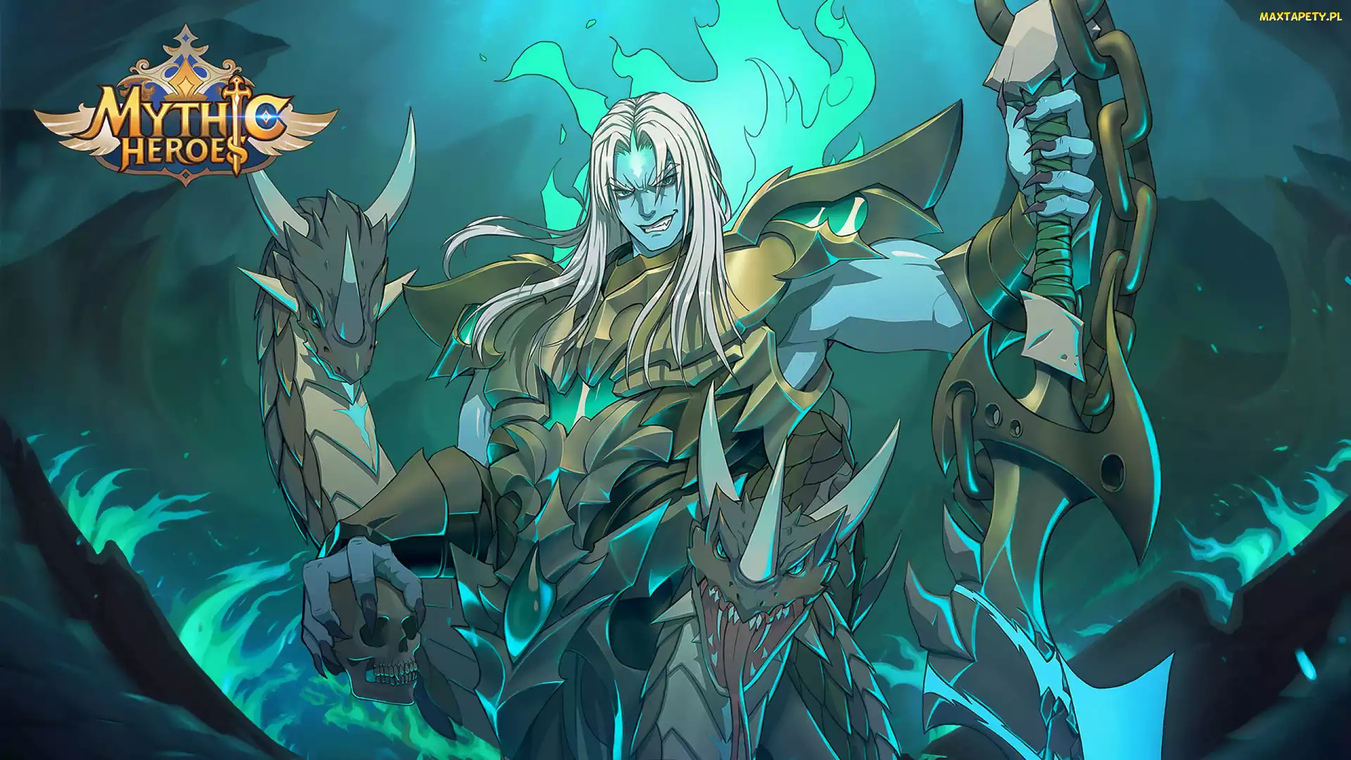 Broń, Smok, Mythic Heroes Idle RPG, Plakat, Hades, Gra, Postać