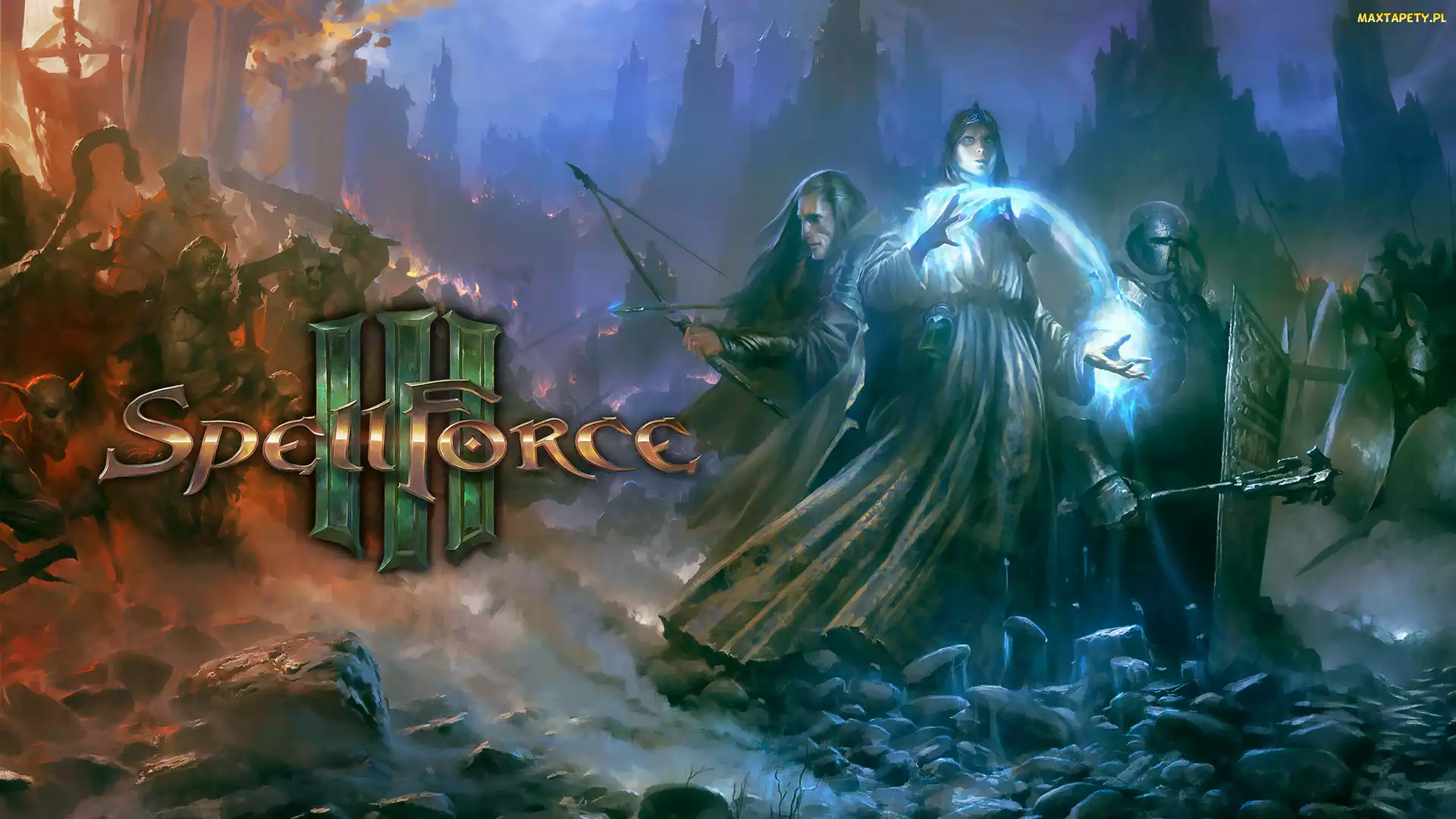 SpellForce 3 Reforced, Mag, Gra, Łucznik, Walka, Postacie, Plakat, Rycerze