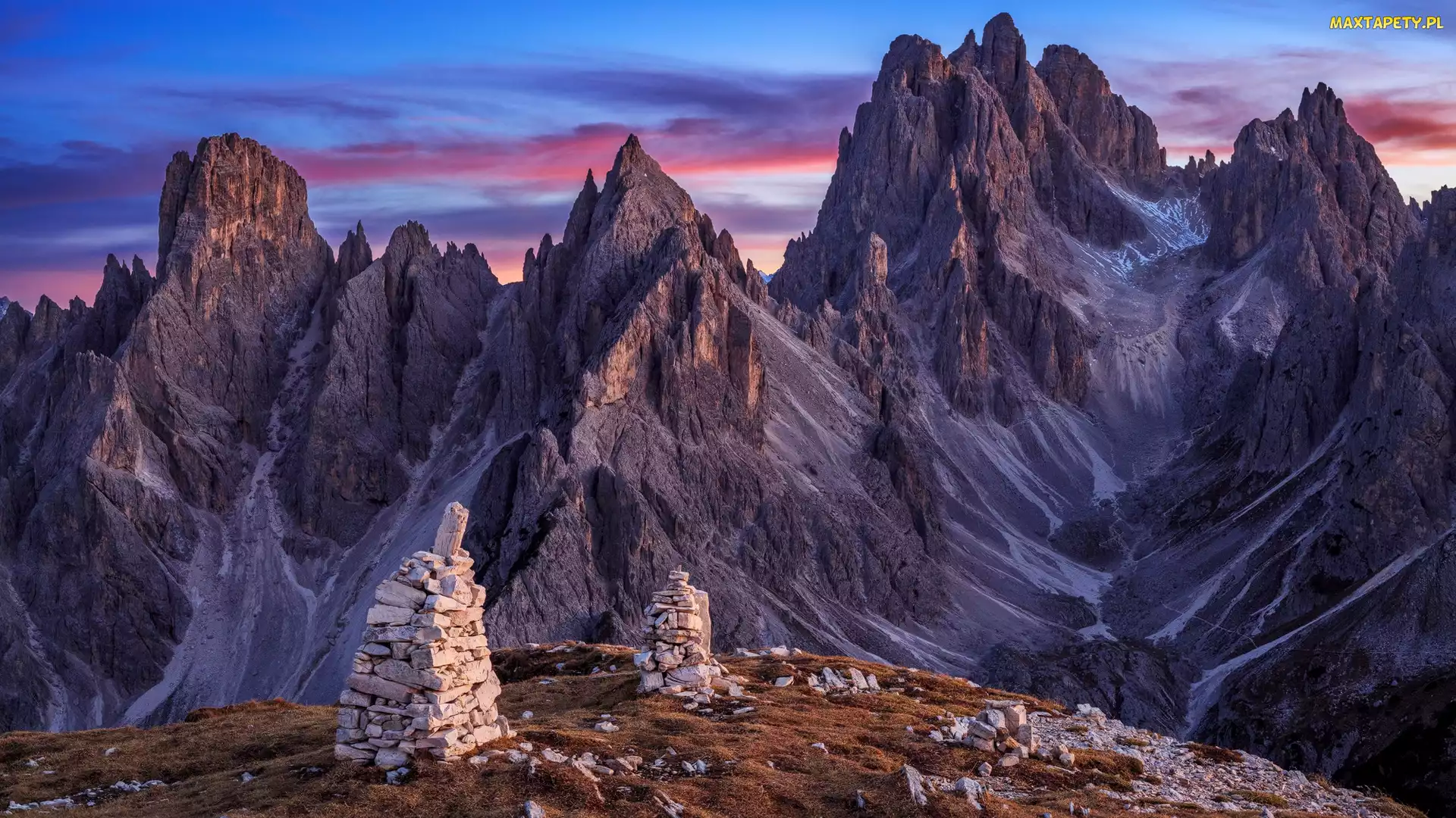 Kamienie, Włochy, Dolomity, Góry, Masyw Cadini di Misurina, Skały