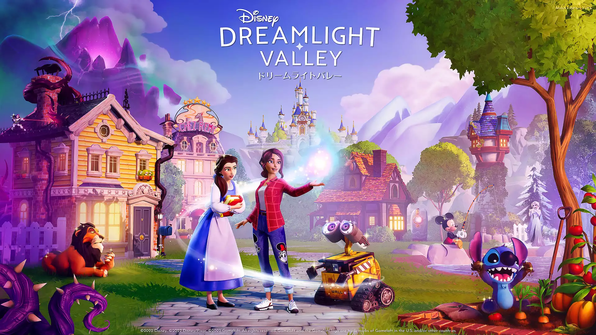 Gra, Zamek, Mickey, Plakat, Domy, Śnieżka, Disney Dreamlight Valley, Postacie, Lew