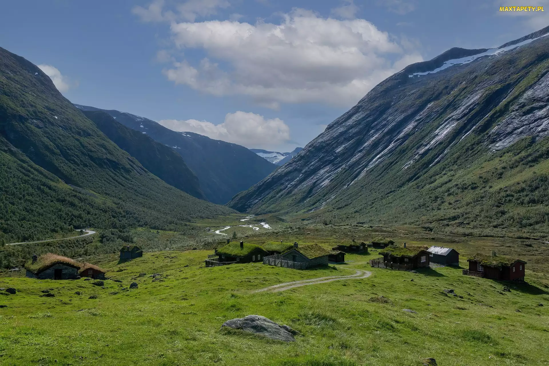 Góry, Dolina Stryn, Norwegia, Domy