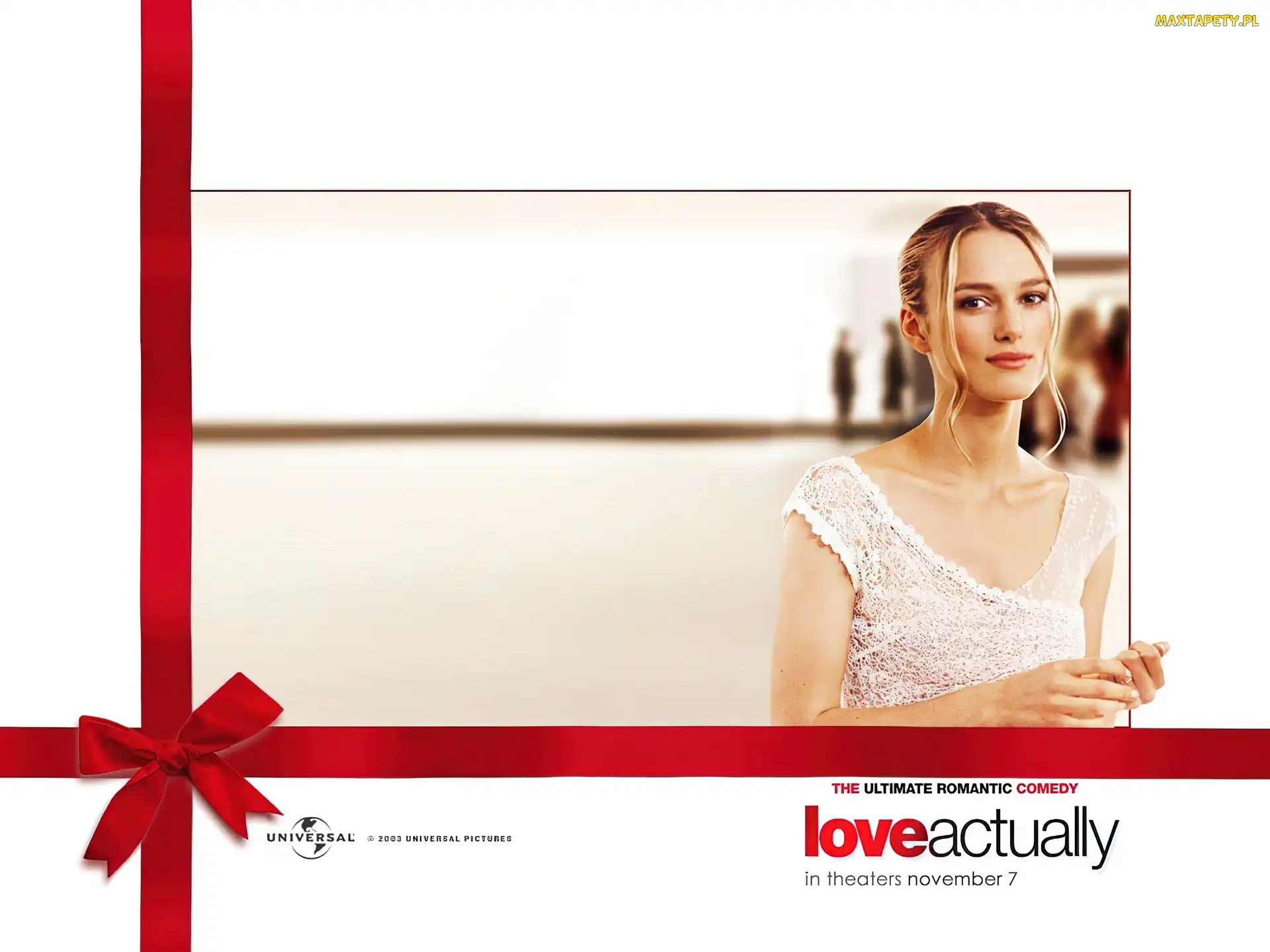 sukienka, biała, Love Actually, Keira Knightley