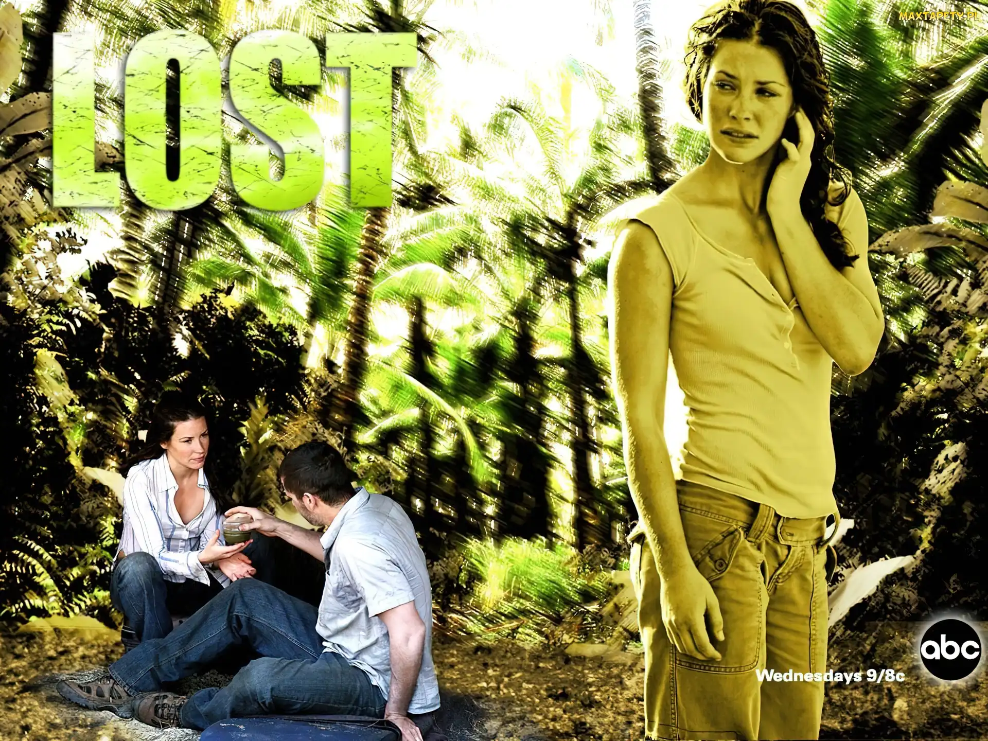palmy, dżungla, Lost, Serial, Zagubieni, Evangeline Lilly