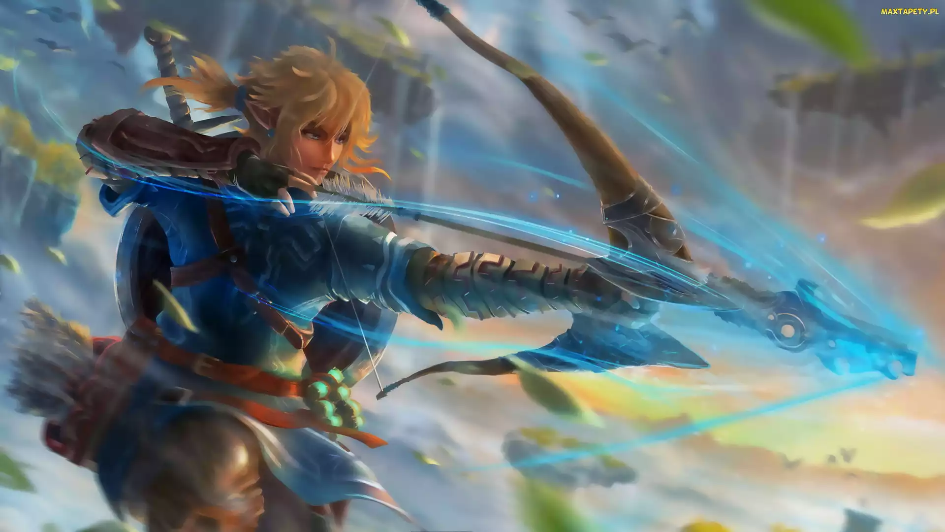 Łuczniczka, Elfka, The Legend of Zelda Tears of the Kingdom, Łuk, Zelda, Gra, Postać