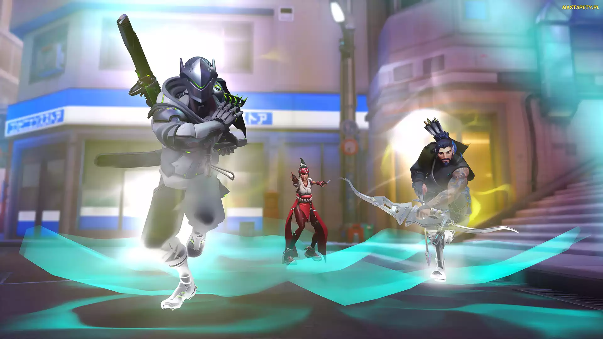 Hanzo, Genji, Overwatch 2, Wojownicy, Kiriko, Gra, Postacie