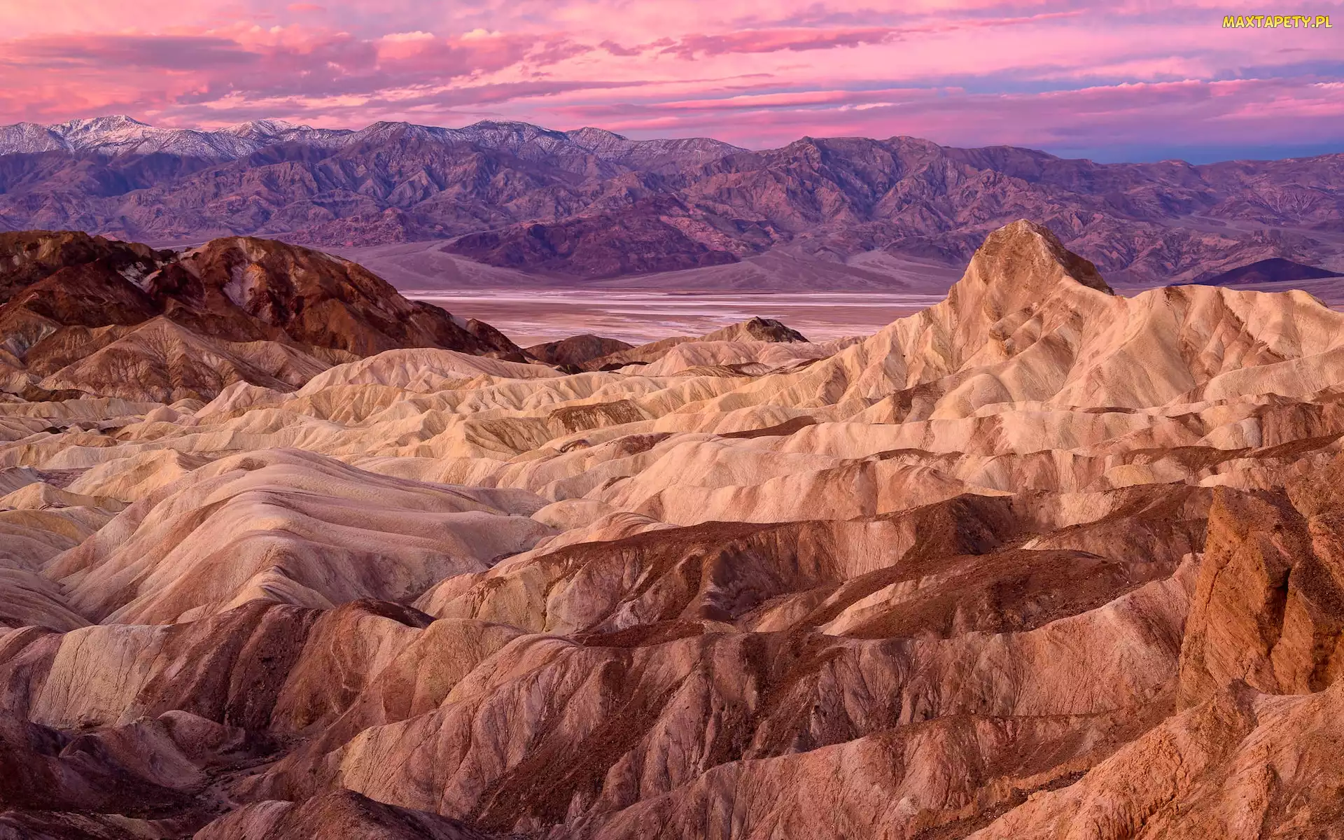 Panamint Range, Park Narodowy Death Valley, Góry, Zabriskie Point, Kalifornia, Skały, Stany Zjednoczone, Dolina Śmierci