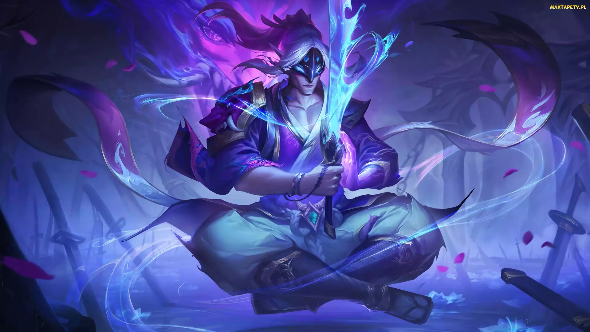 Medytacja, Yi, League of Legends, Miecze, Mistrz, Gra, Postać