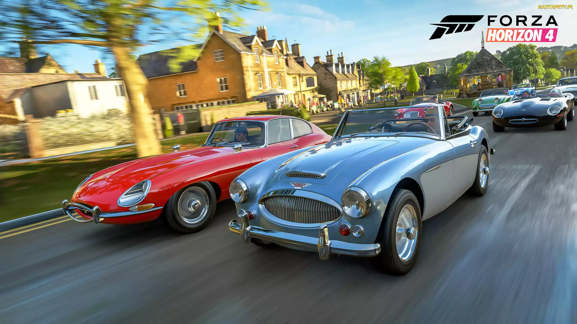 Plakat, Wyścig, Forza Horizon 4, Gra, Samochody zabytkowe, Oldtimers
