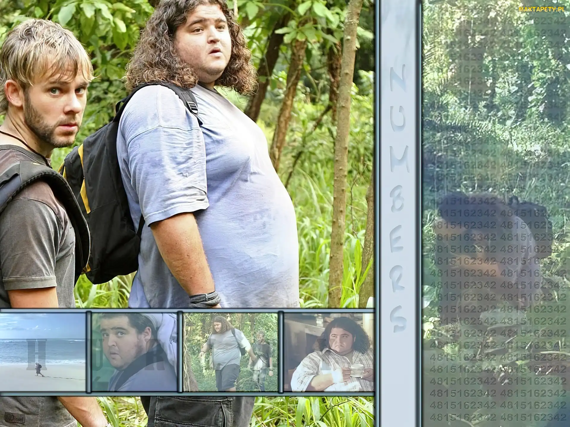 Serial, Zagubieni, plecak, Jorge Garcia, Dominic Monaghan, Lost