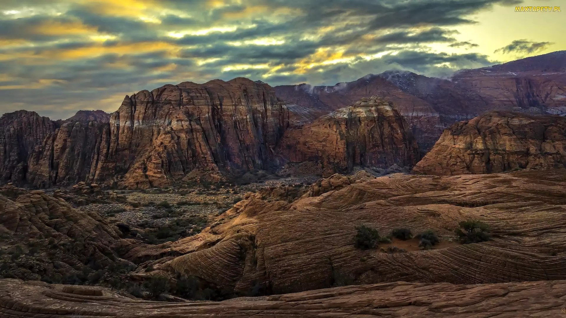 Stany Zjednoczone, Utah, Skały, Góry, Kanion, Snow Canyon State Park