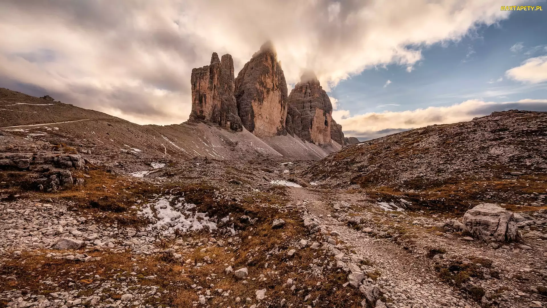 Dolomity, Włochy, Tre Cime di Lavaredo, Szczyty, Góry