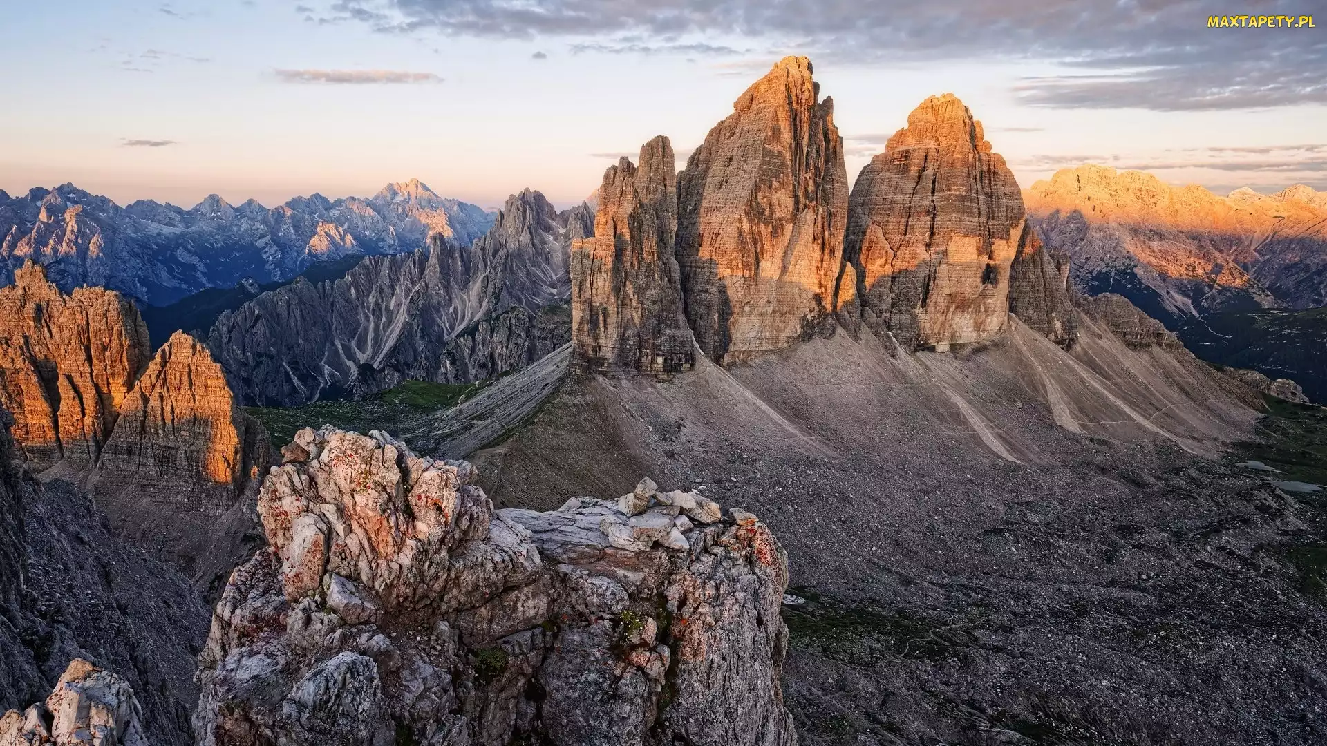 Włochy, Tre Cime di Lavaredo, Skały, Góry