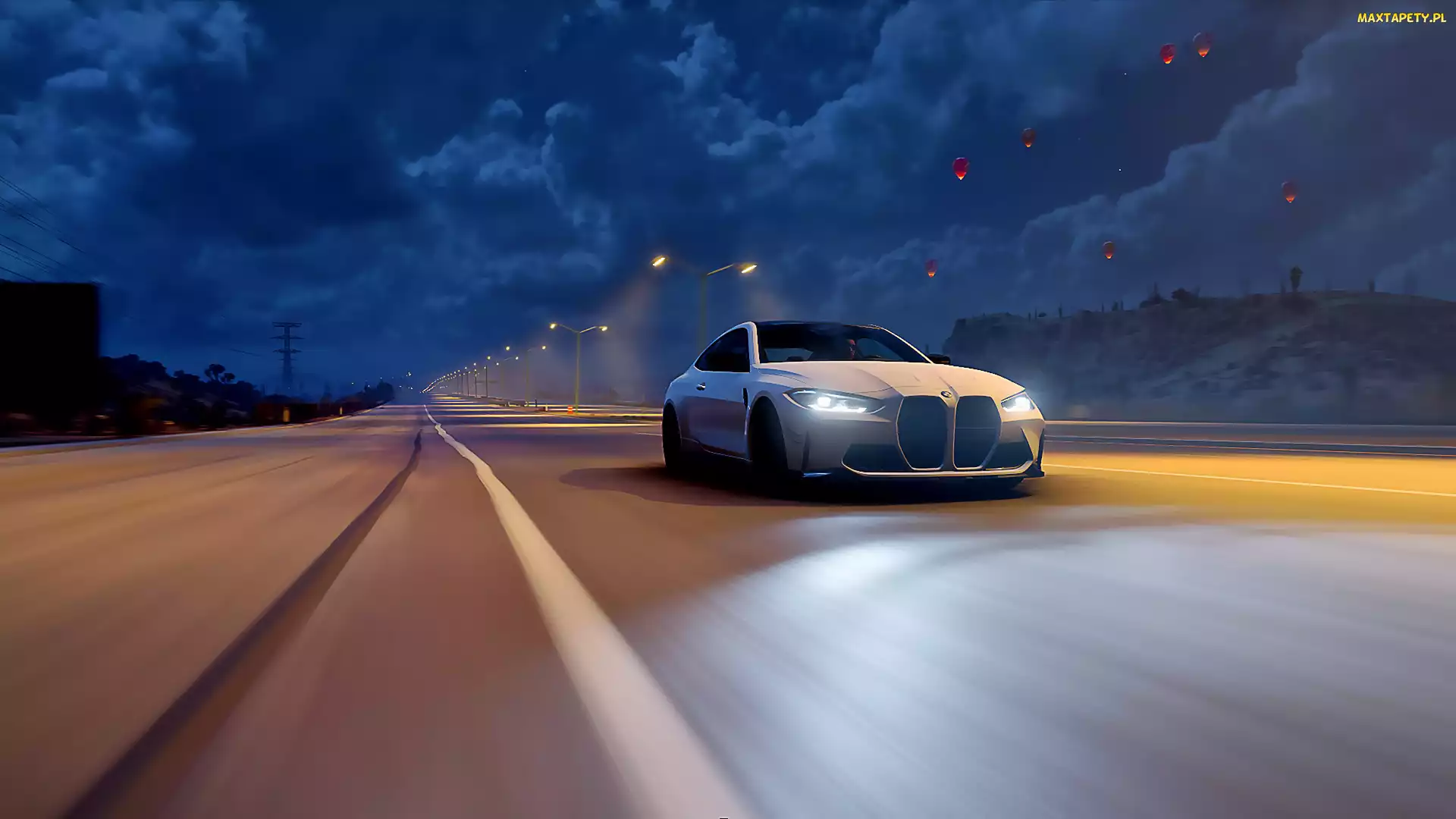 Droga, Białe, Forza Horizon 5, Gra, Samochód, BMW M4 Competition Coupe