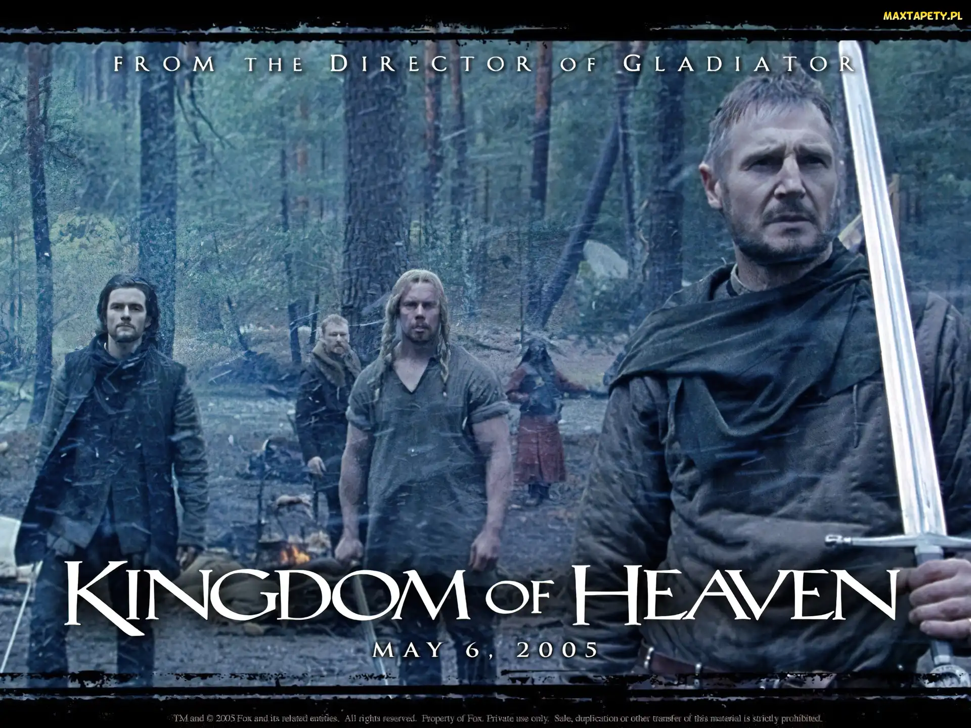 postacie, miecz, Kingdom Of Heaven, Liam Neeson