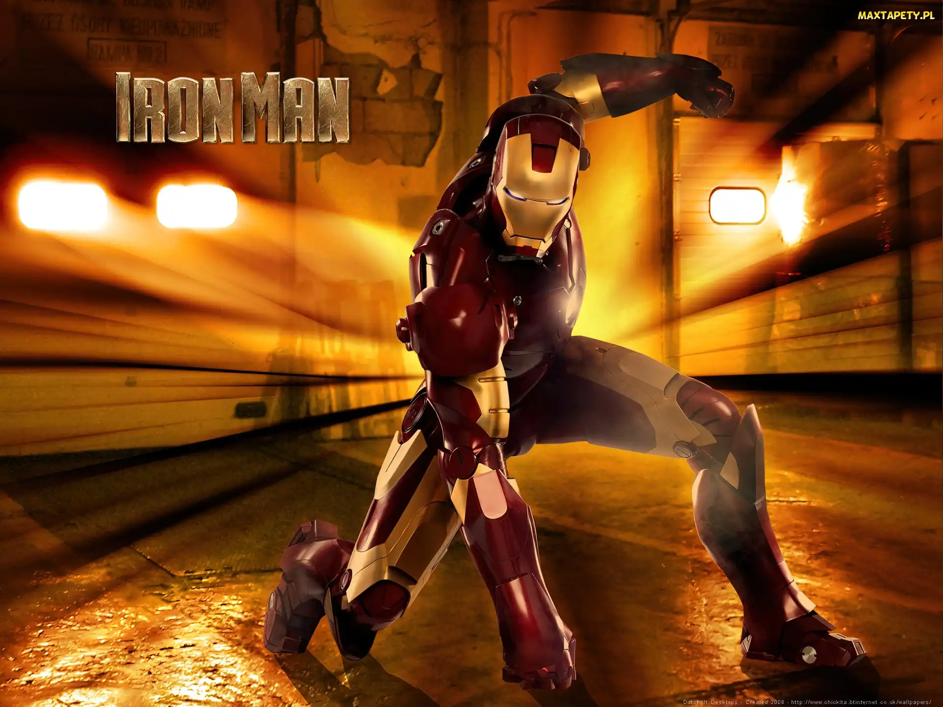 robot, światła, Iron Man