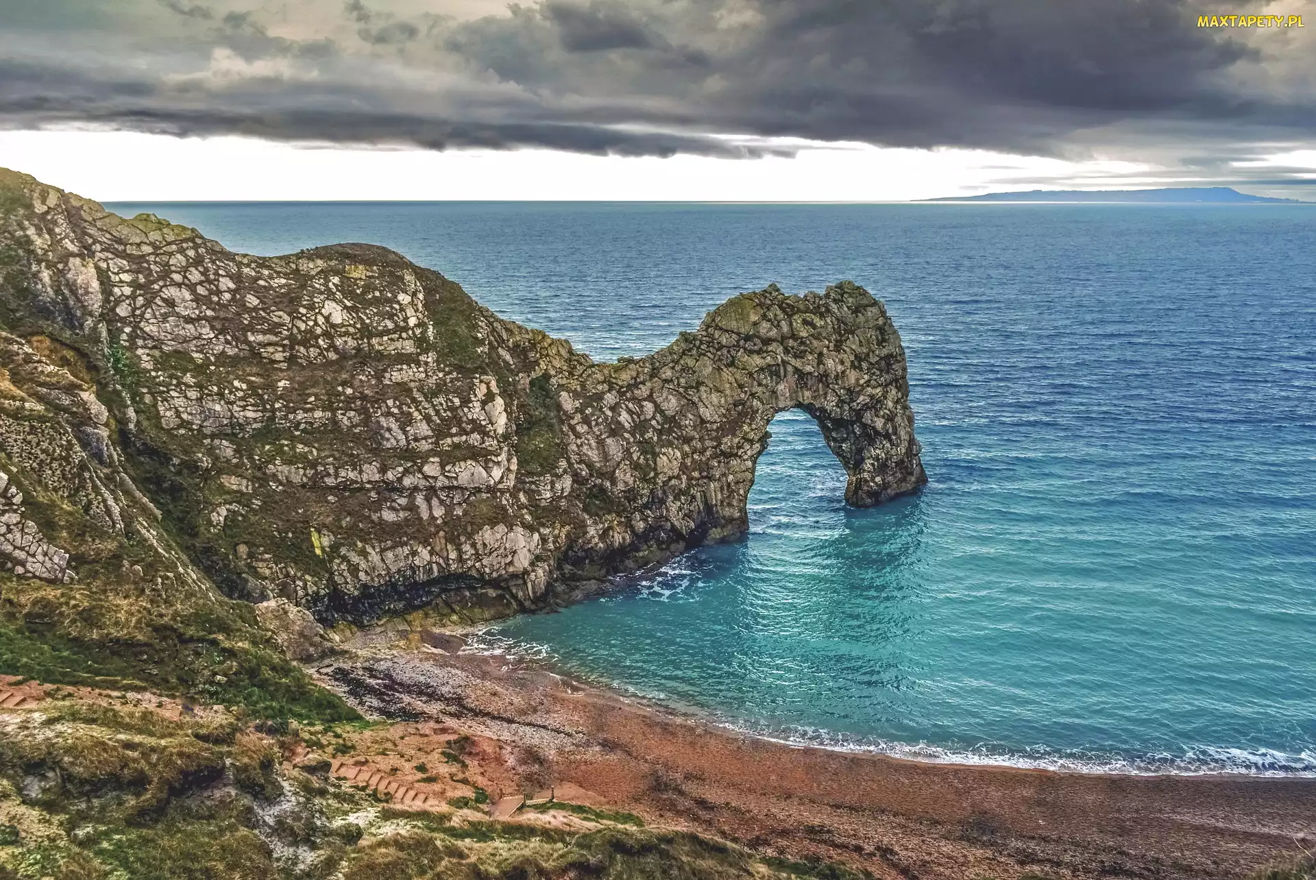 Łuk, Skała, Hrabstwo Dorset, Durdle Door, Wybrzeże Jurajskie, Anglia, Morze