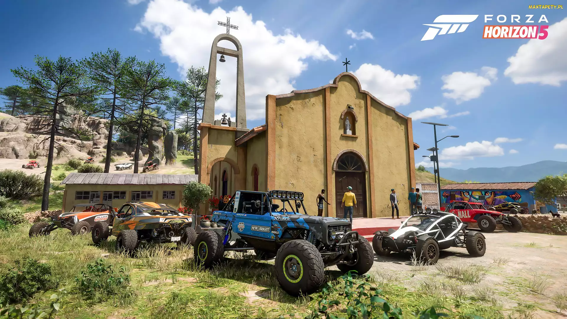 Dzwonnica, Kościół, Forza Horizon 5, Gra, Samochody, Parking