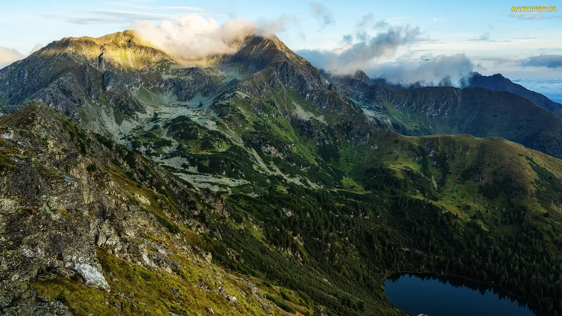 Jezioro, Grosser Bosenstein, Rottenmanner und Wolzer Tauern, Austria, Szczyt, Góry, Niskie Taury