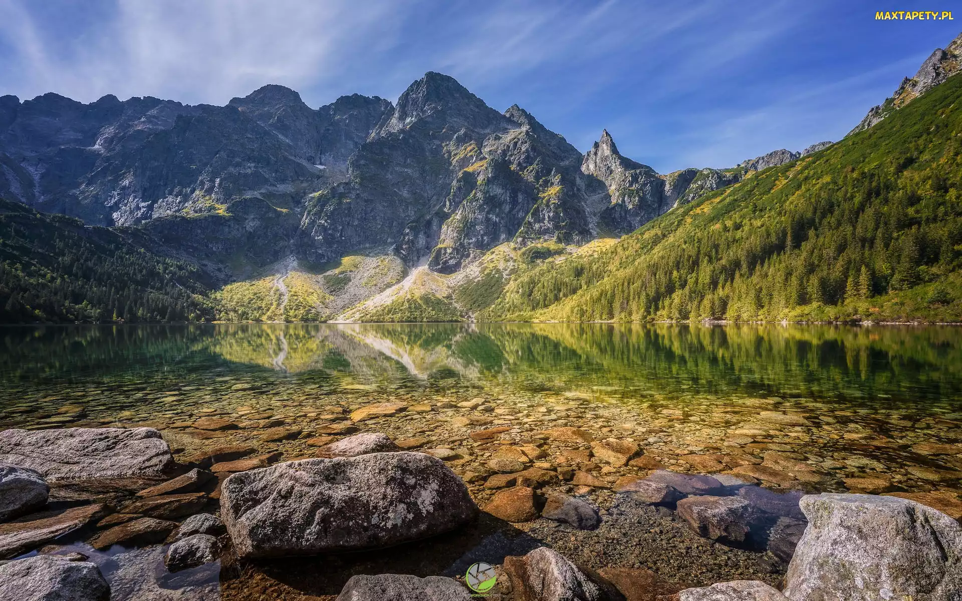 Lasy, Morskie Oko, Góry, Kamienie, Jezioro, Polska, Tatry