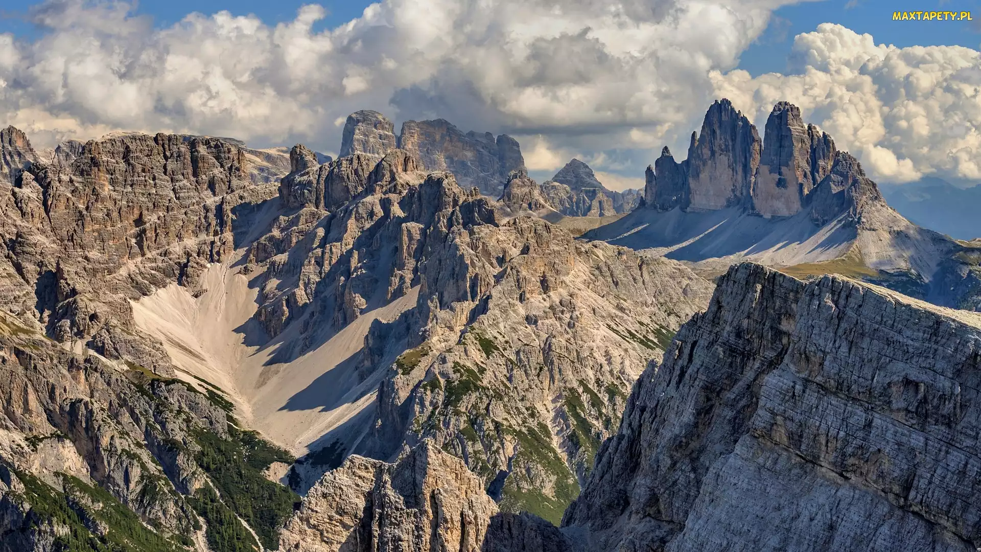Góry, Skały, Tre Cime di Lavaredo, Dolomity, Włochy