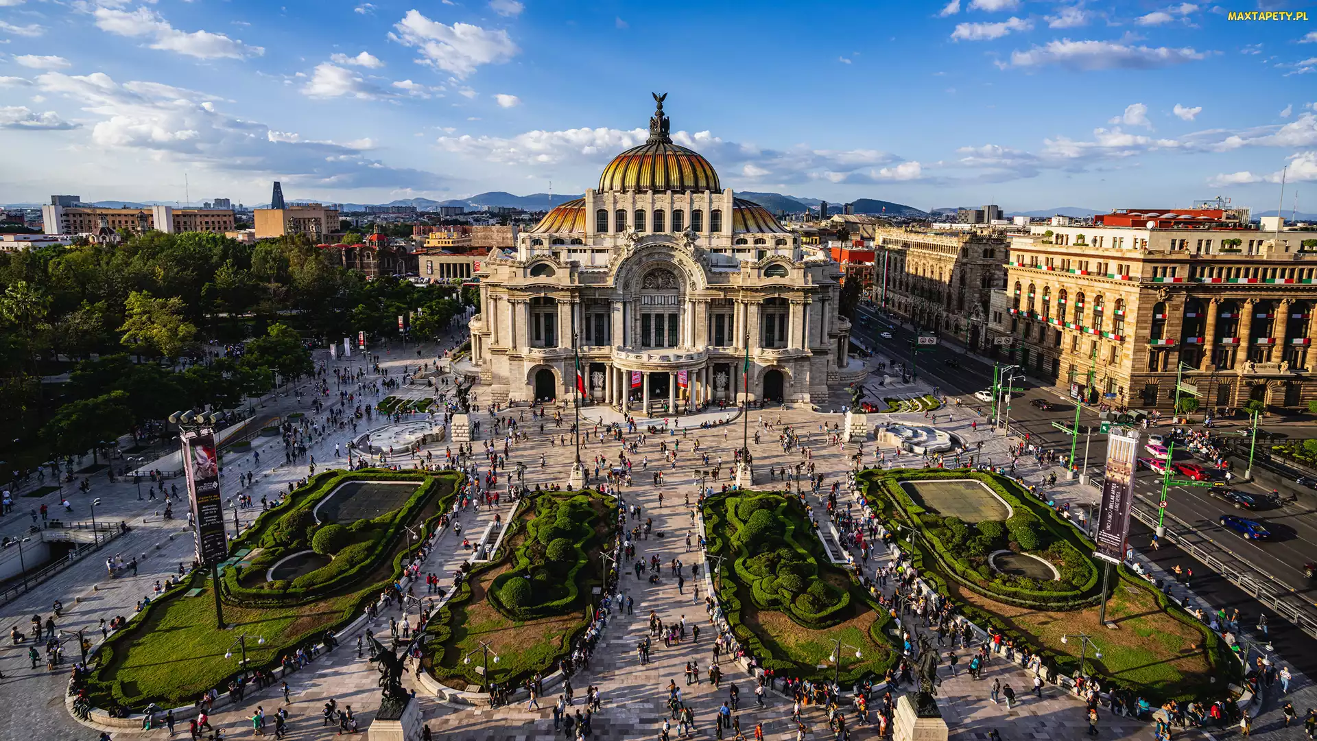 Palacio de Bellas Artes, Domy, Plac, Dom Sztuki, Meksyk