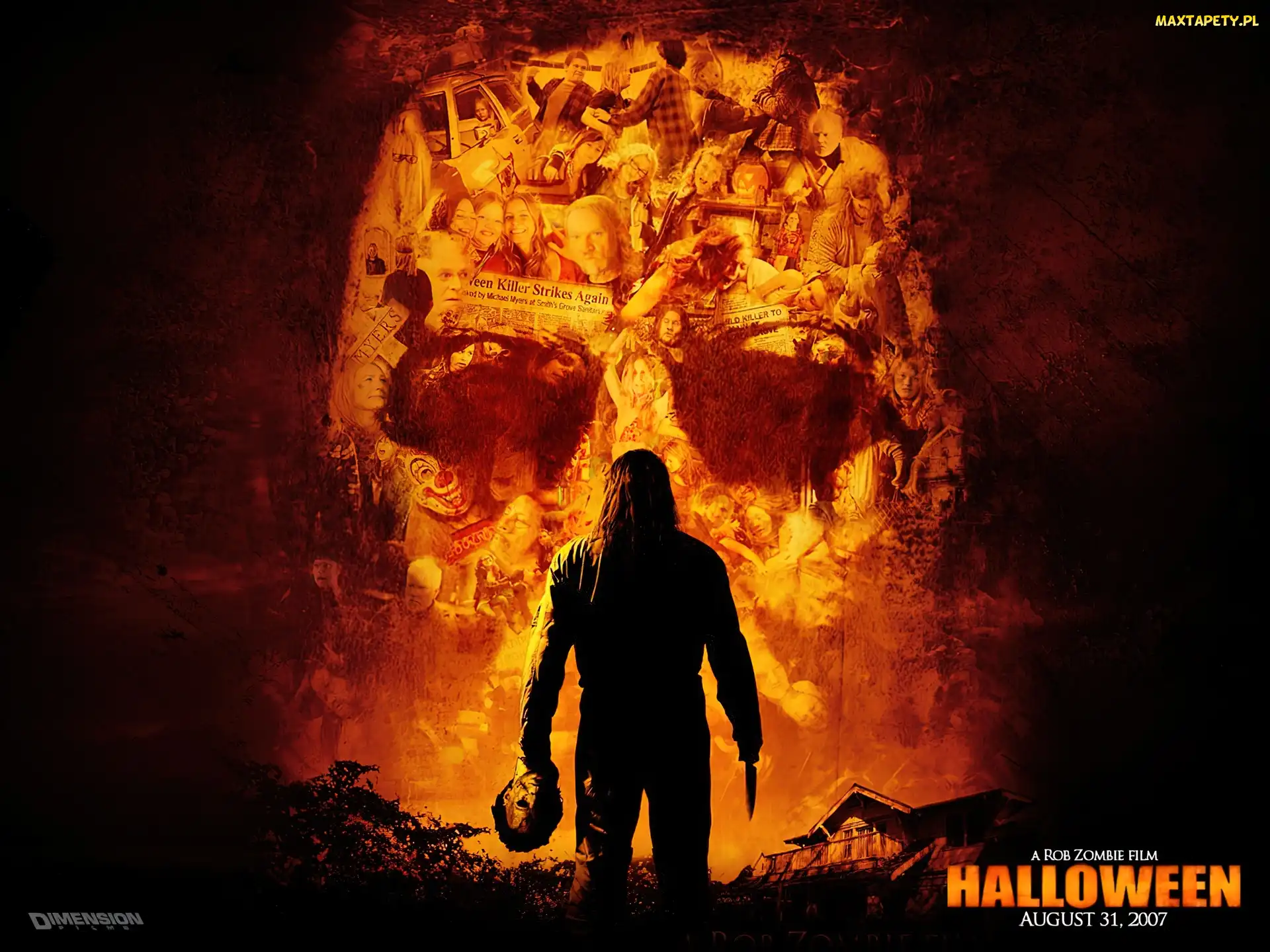 zabójca, czaszka, Halloween