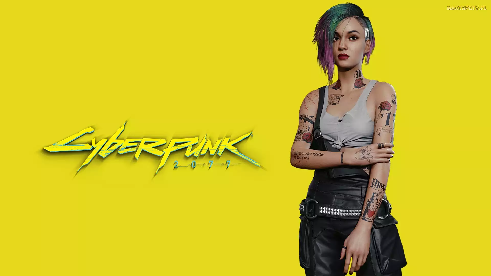Tło, Żółte, Judy Alvarez, Postać, Gra, Cyberpunk 2077