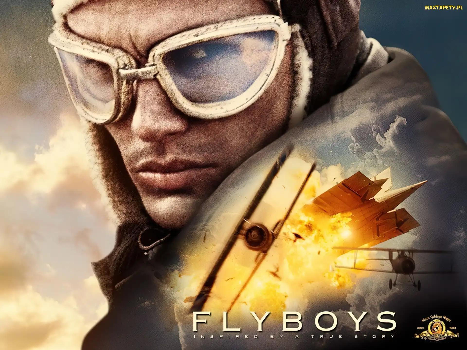 wybuch, dwupłat, Flyboys, twarz
