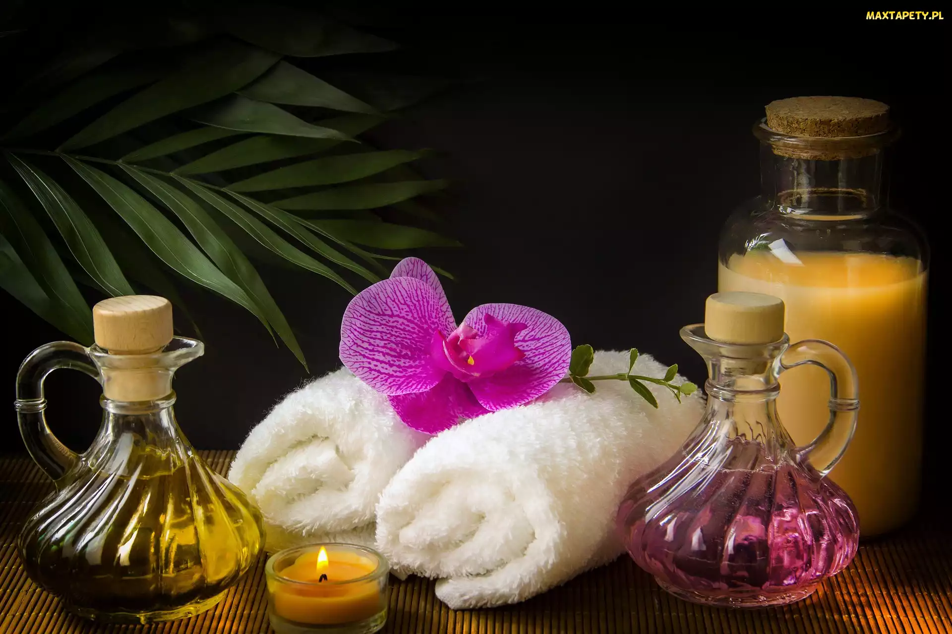Relaks, Orchidea, Ręczniki, SPA, Biały, Kwiat