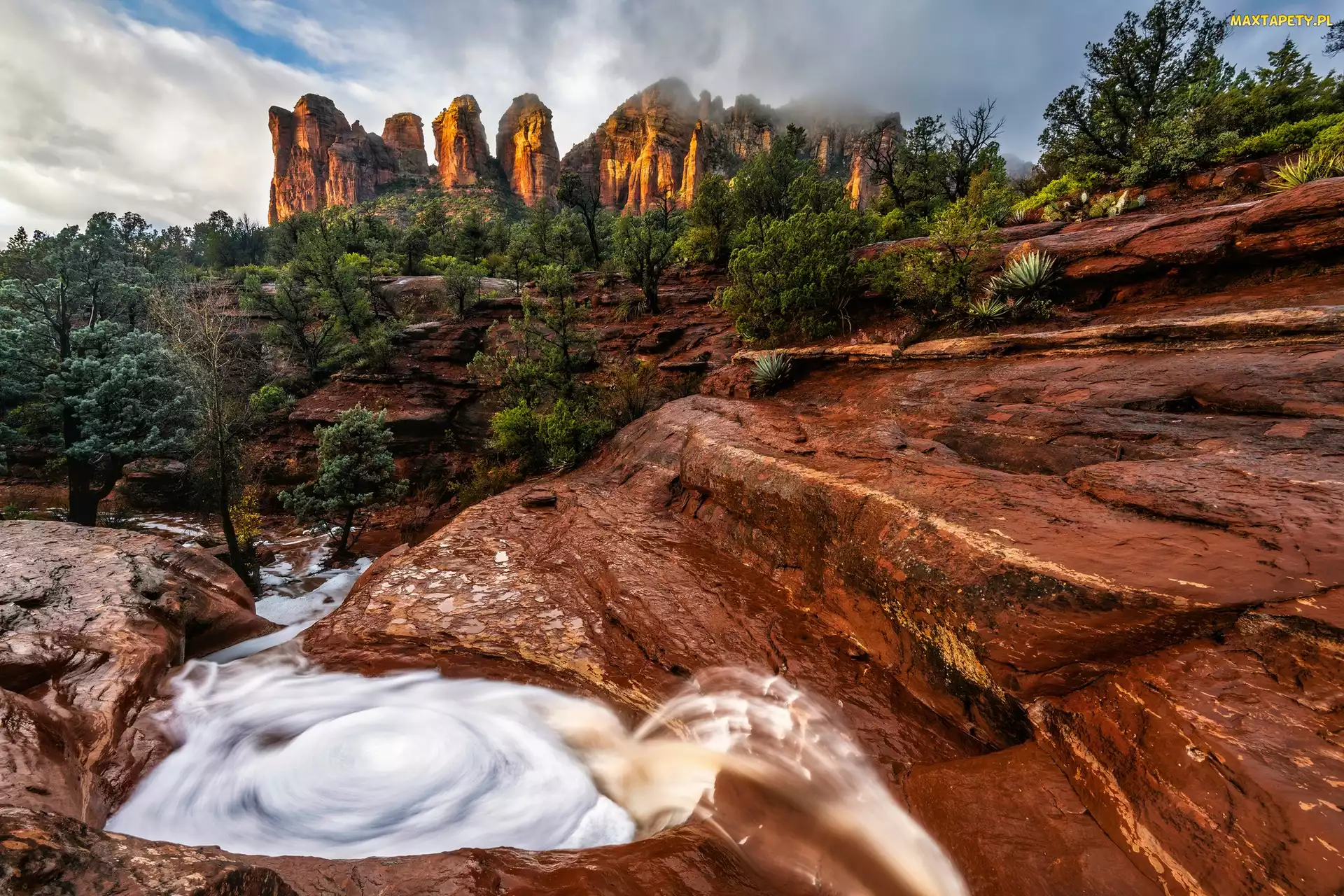 Arizona, Potok, Skały, Stany Zjednoczone, Sedona