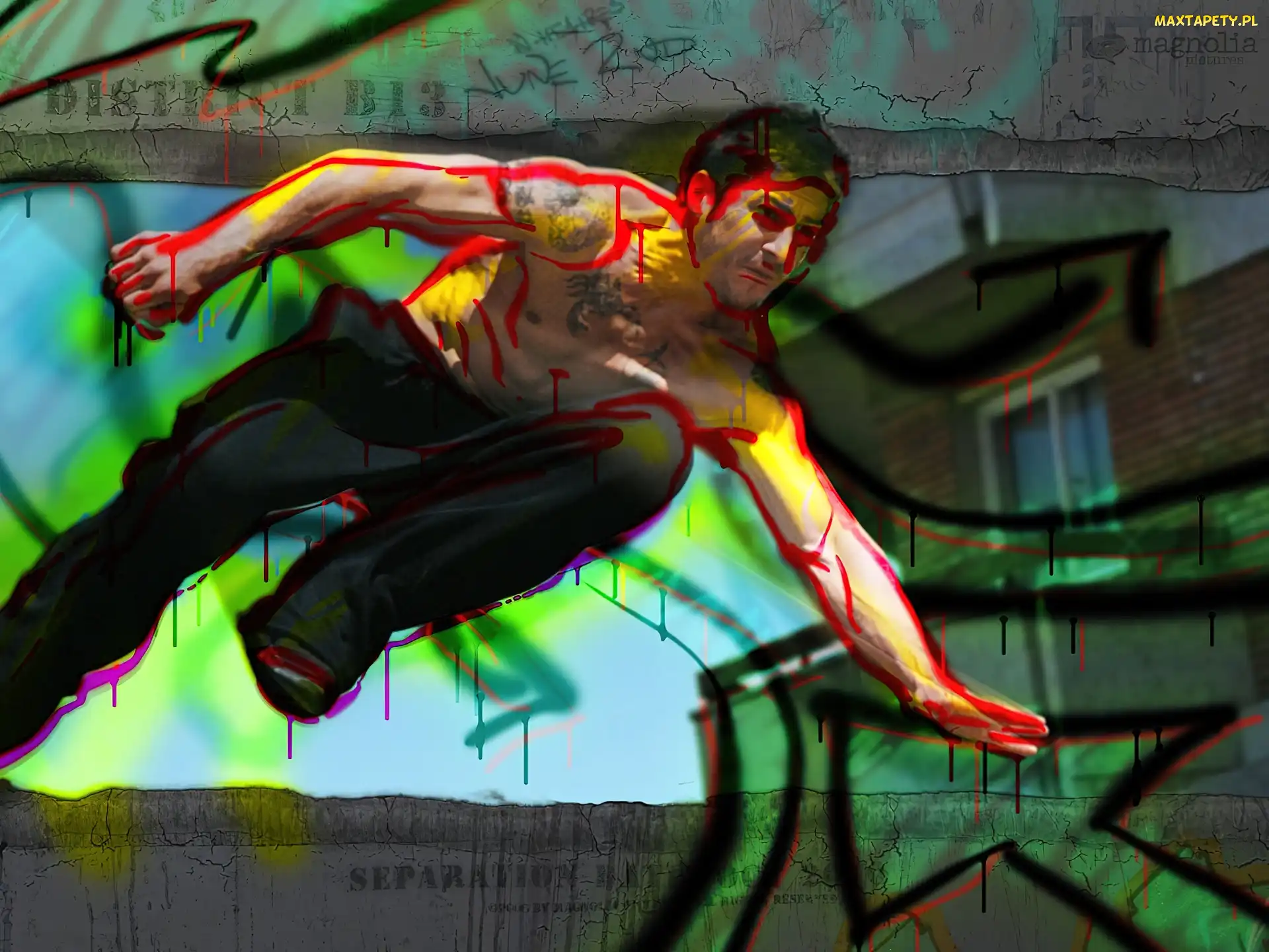 parkour, mężczyzna, District B13