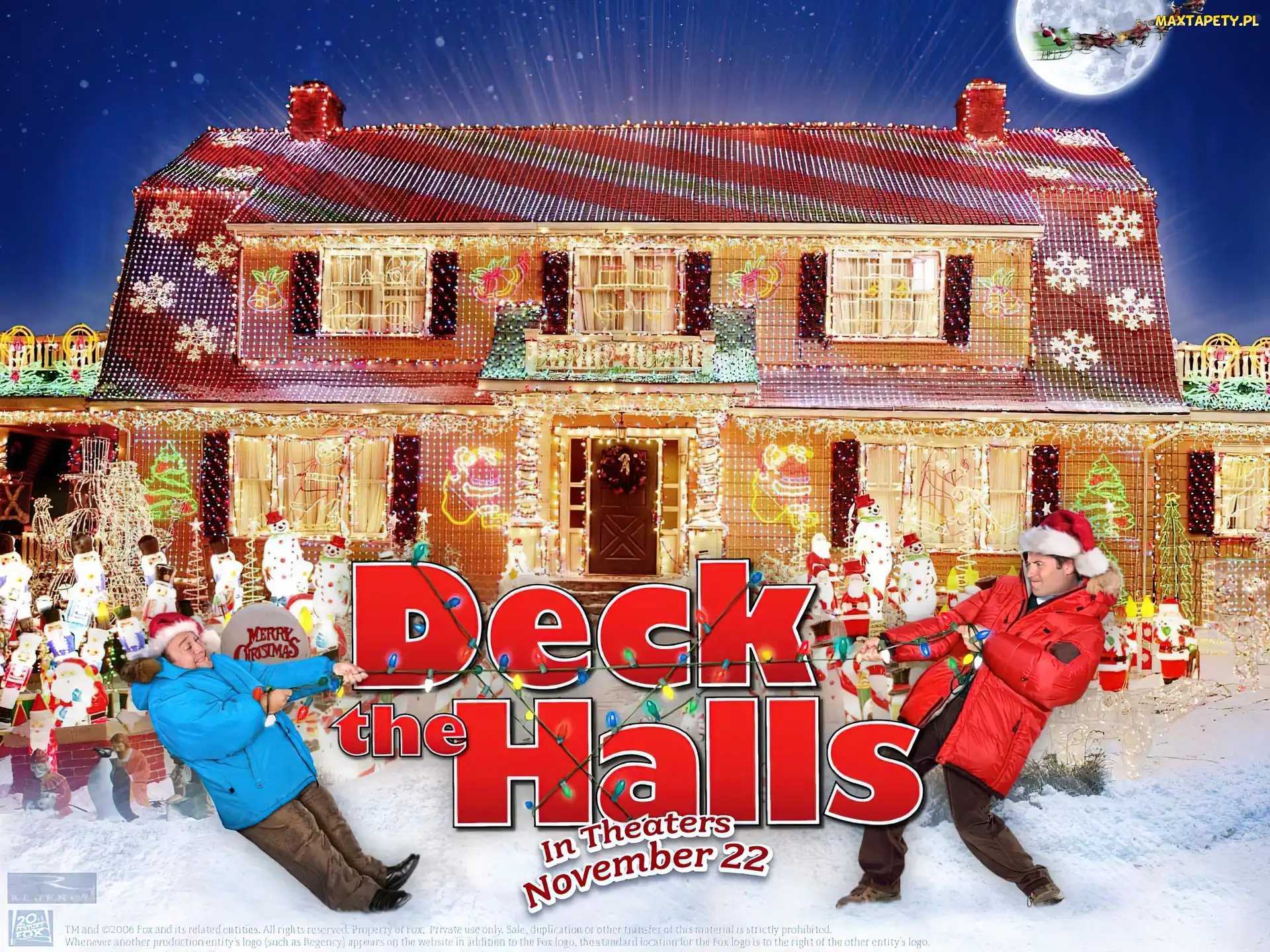 świąteczne, ozdoby, Deck The Halls, dom