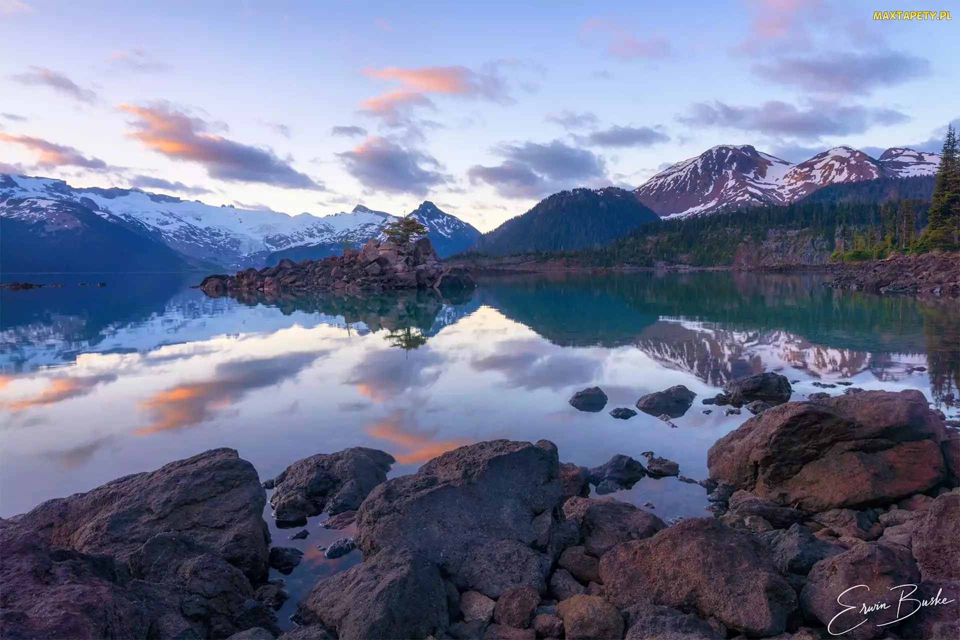 Góry, Garibaldi Lake, Kolumbia Brytyjska, Kanada, Kamienie, Jezioro
