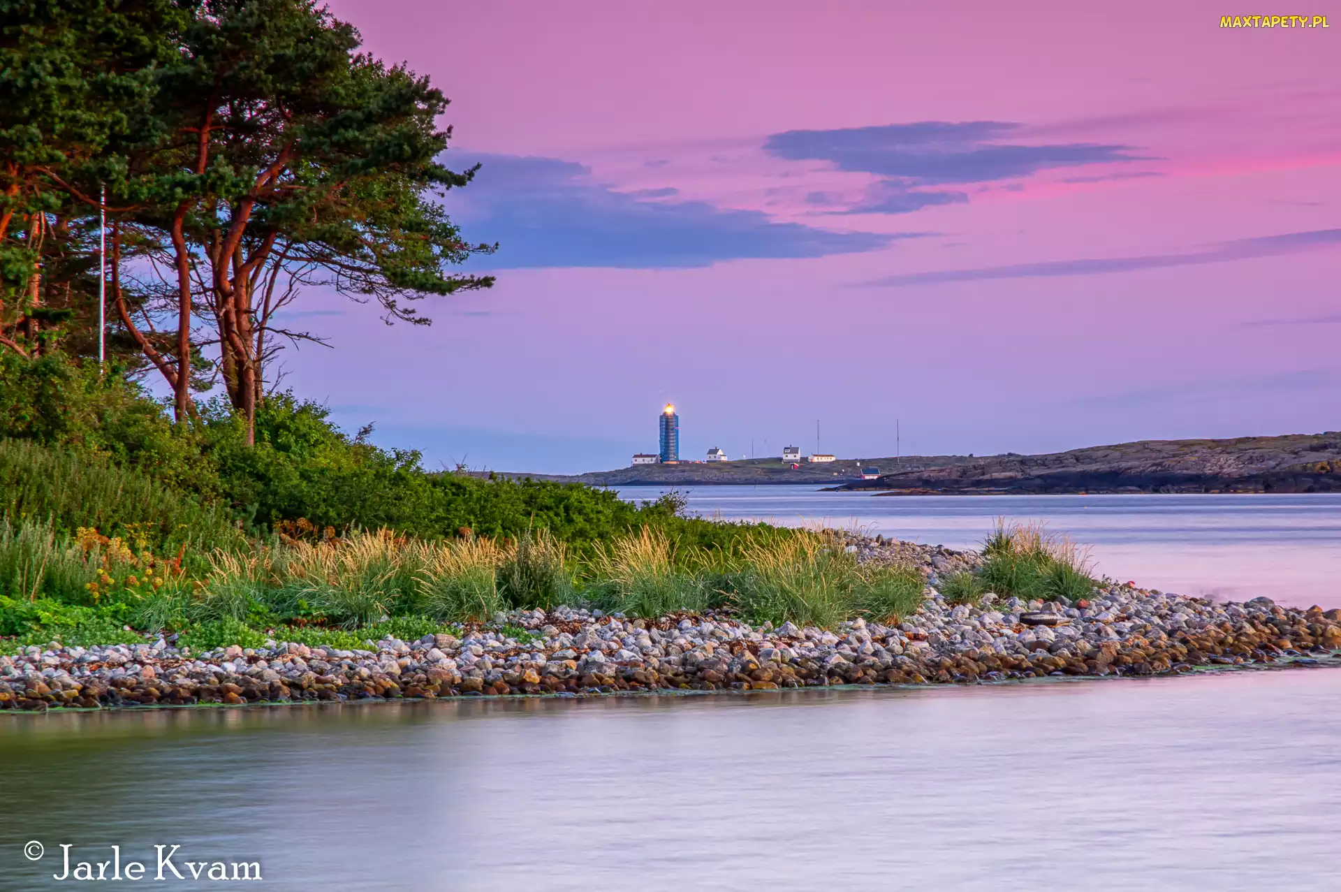 Latarnia morska, Okręg Agder, Norwegia, Morze, Store Torungen Lighthouse, Drzewa, Kamienie, Park Narodowy Raet, Wyspie Store Torungen, Gmina, Rośliny, Arendal
