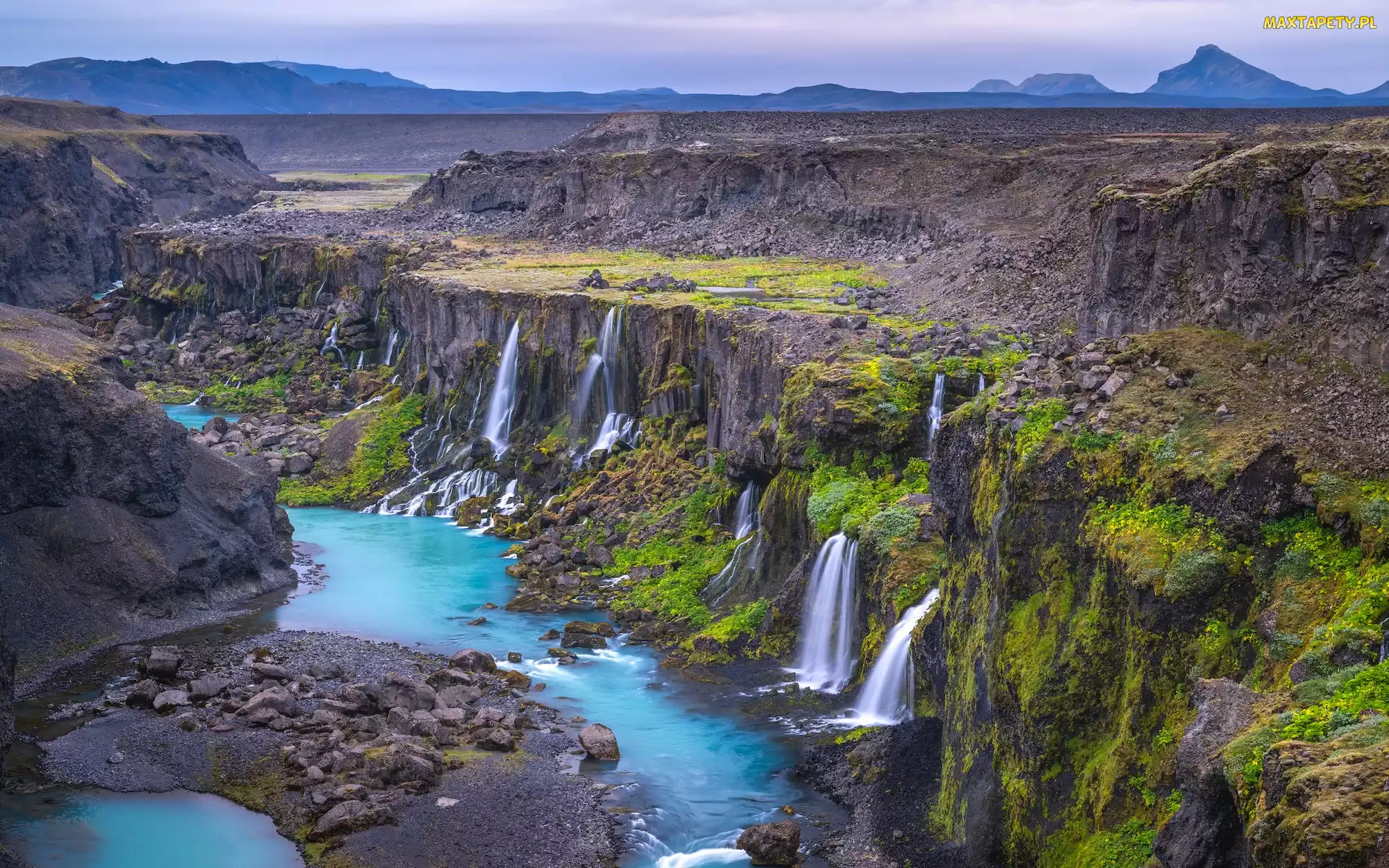 Valley of Tears, Dolina, Rzeka, Islandia, Wąwóz Sigoldugljufur, Wodospady Sigoldugljufur