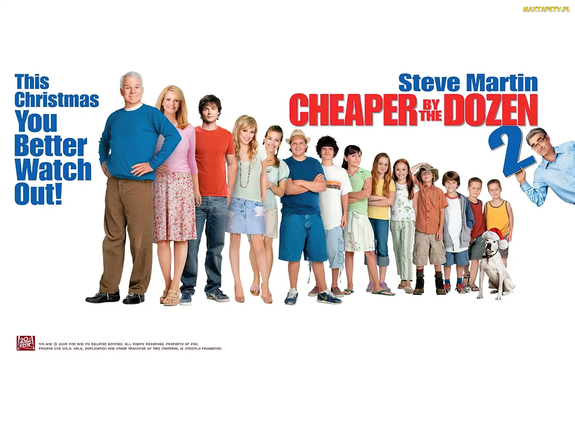 Cheaper By The Dozen 2, Steve Martin, dzieci, Tom Welling, Piper Perabo, Bonnie Hunt