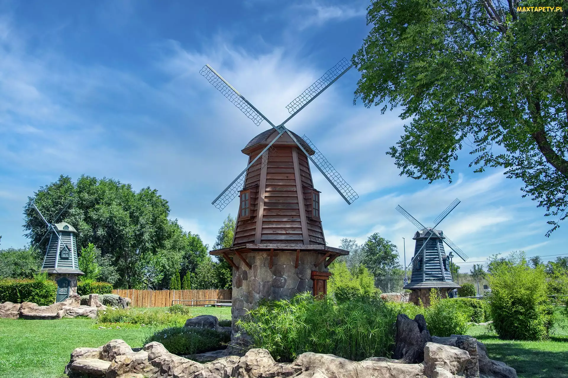 Drzewa, Lato, Wiatraki