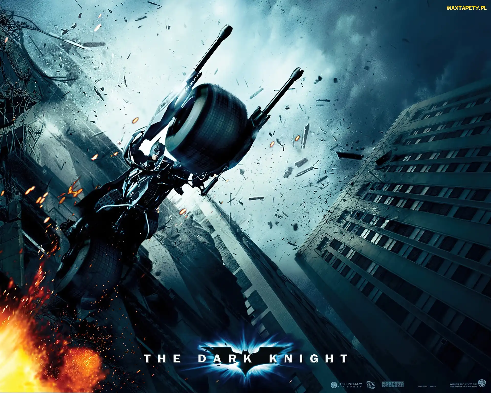 motor, budynek, Batman Dark Knight