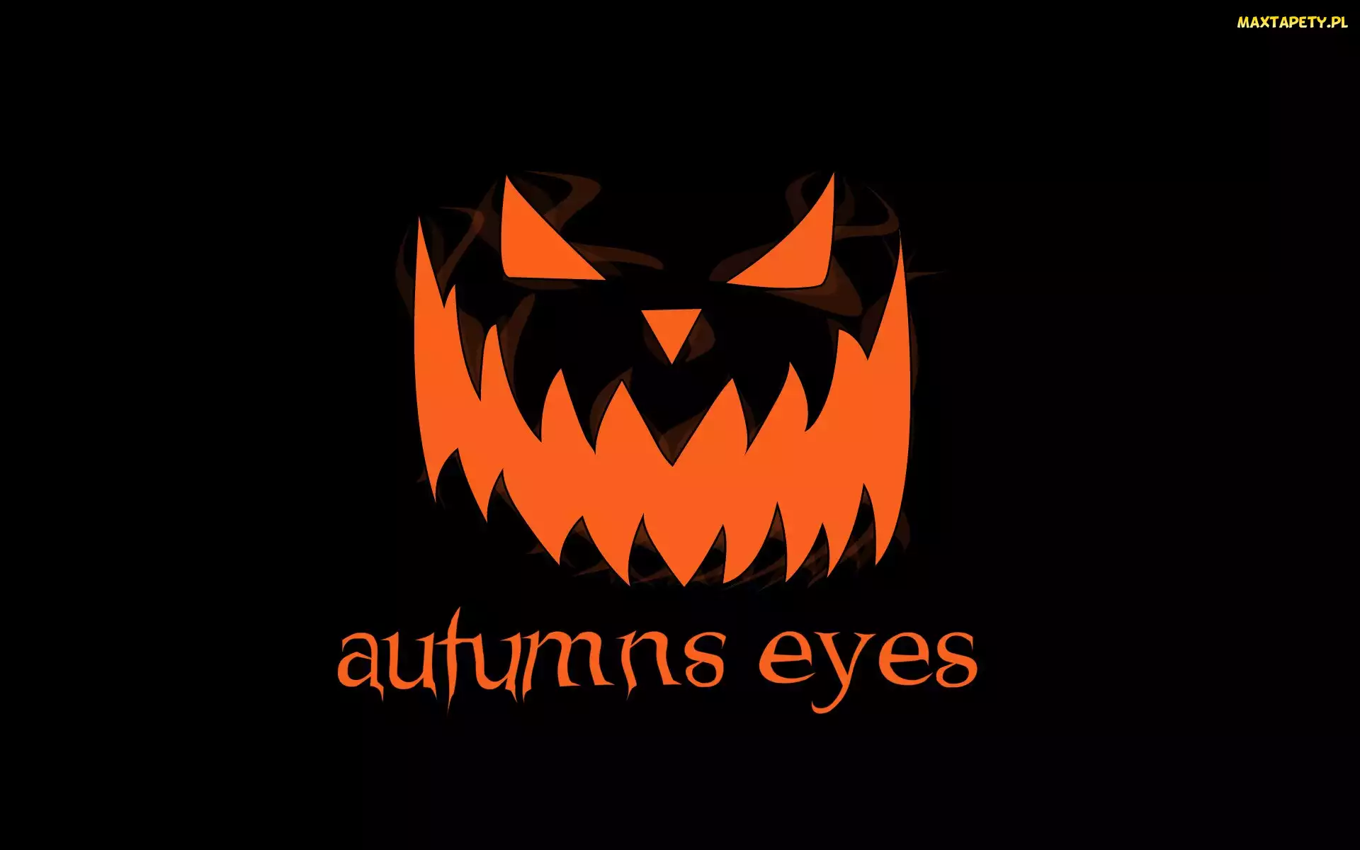 Czarne, Straszny, Grafika, Halloween, Napis, Tło, Autumns eyes, Uśmiech