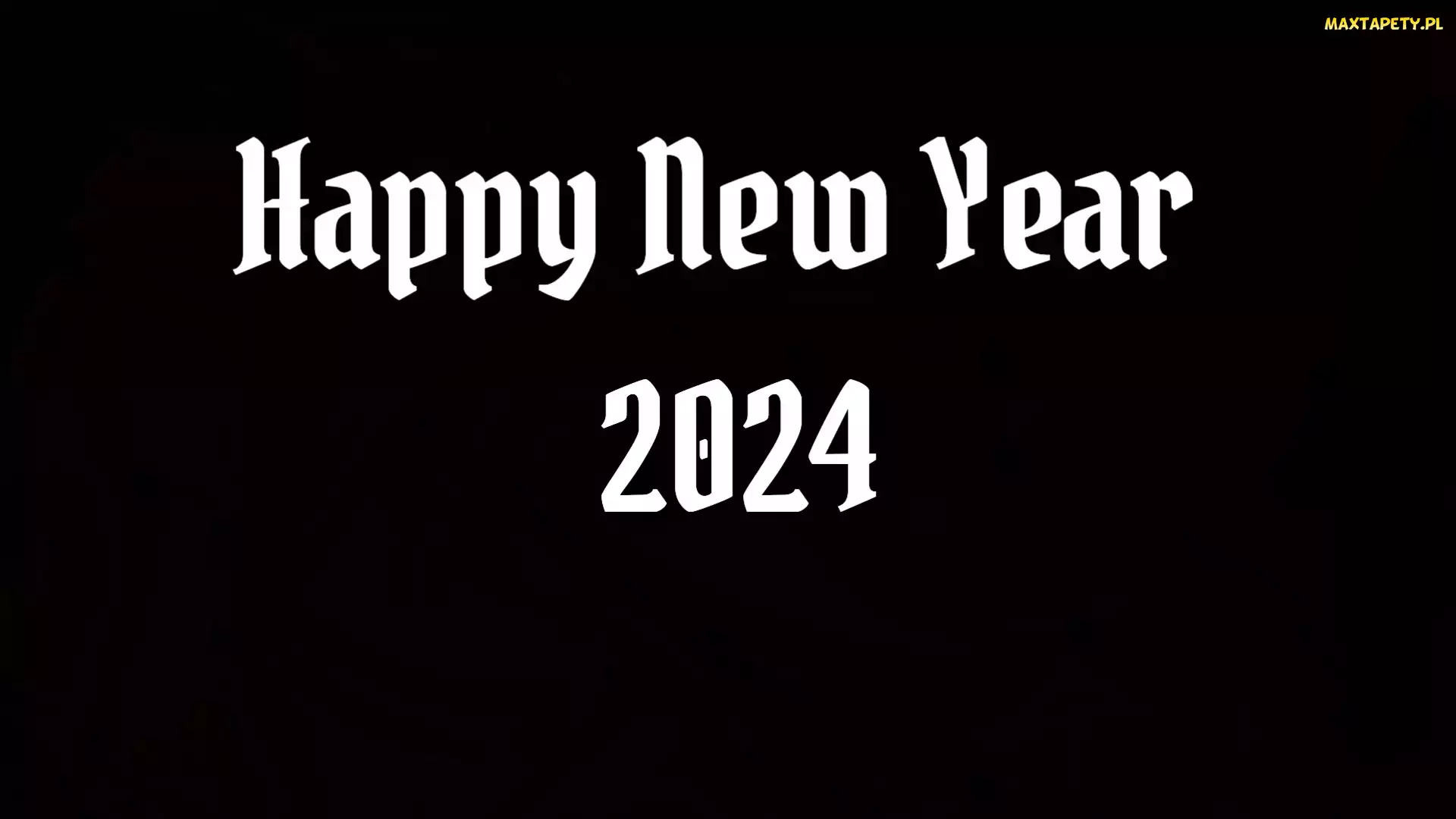 2024, Happy New Year, Sylwester, Napis