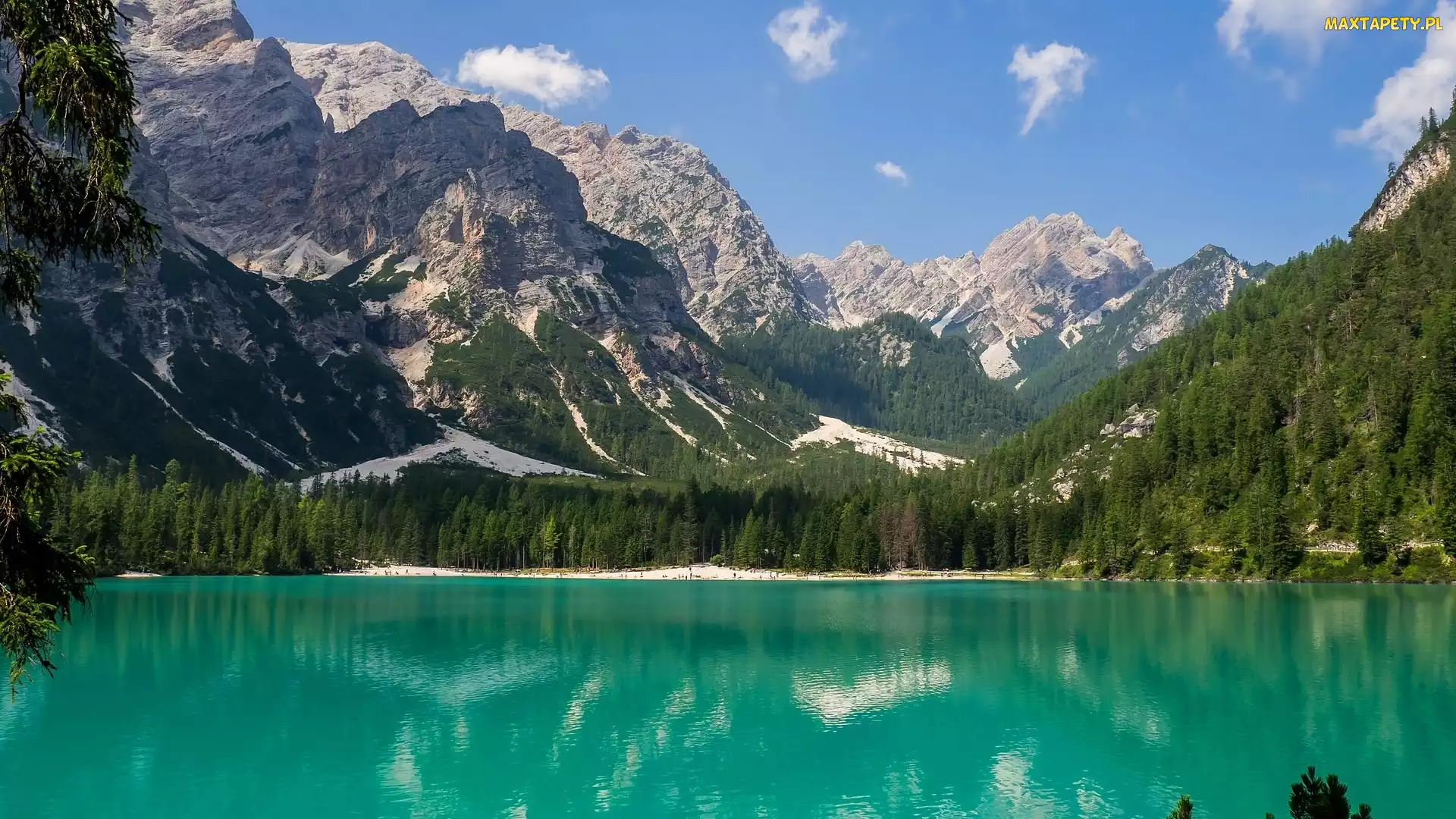 Włochy, Lasy, Jezioro, Góry, Lago di Braies, Pragser Wildsee