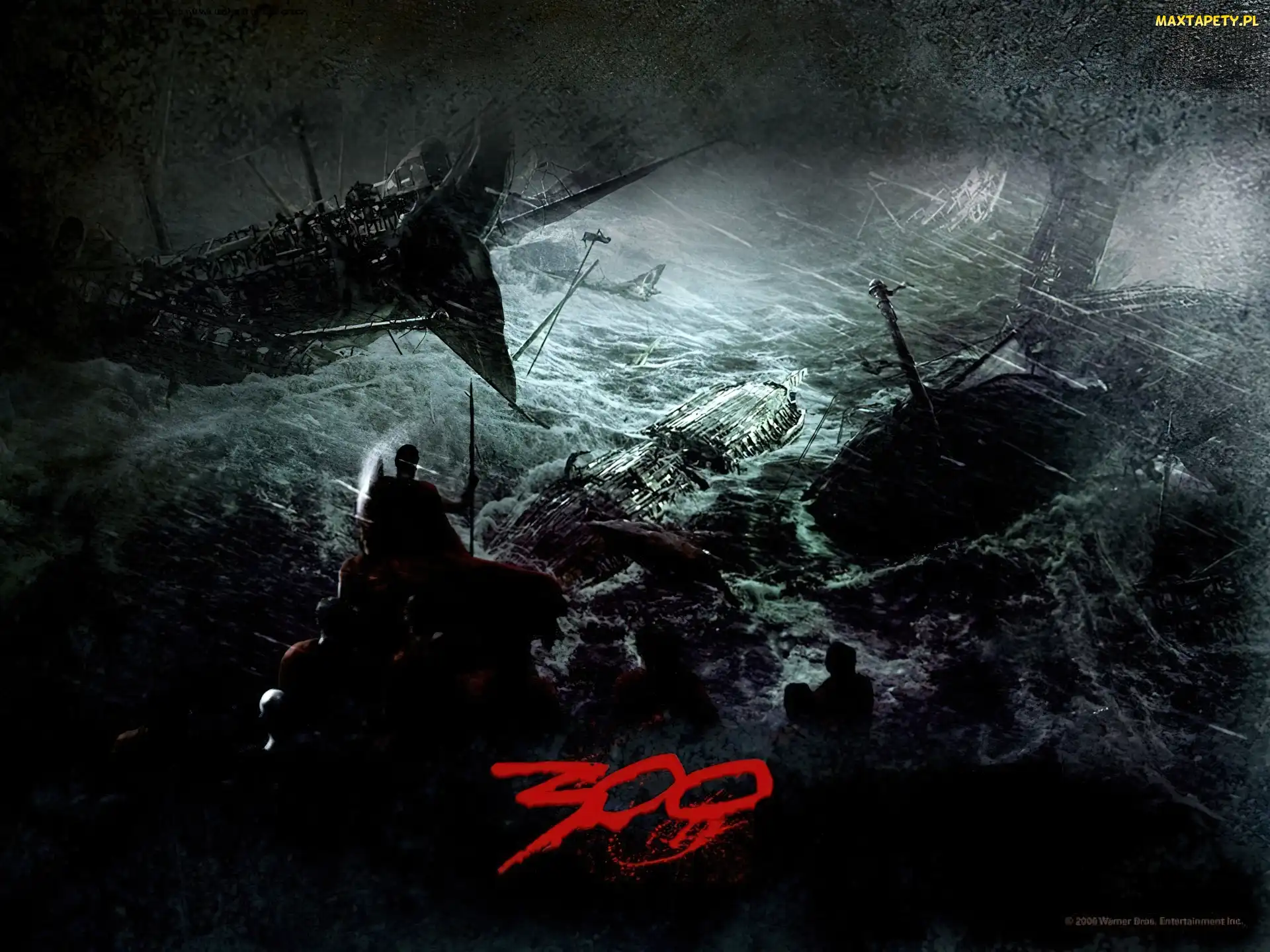 sztorm, statki, 300