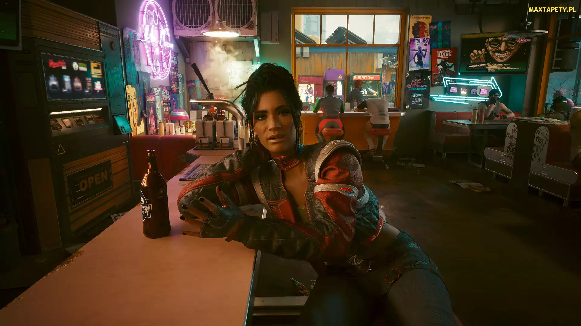 Bar, Postać, Gra, Cyberpunk 2077