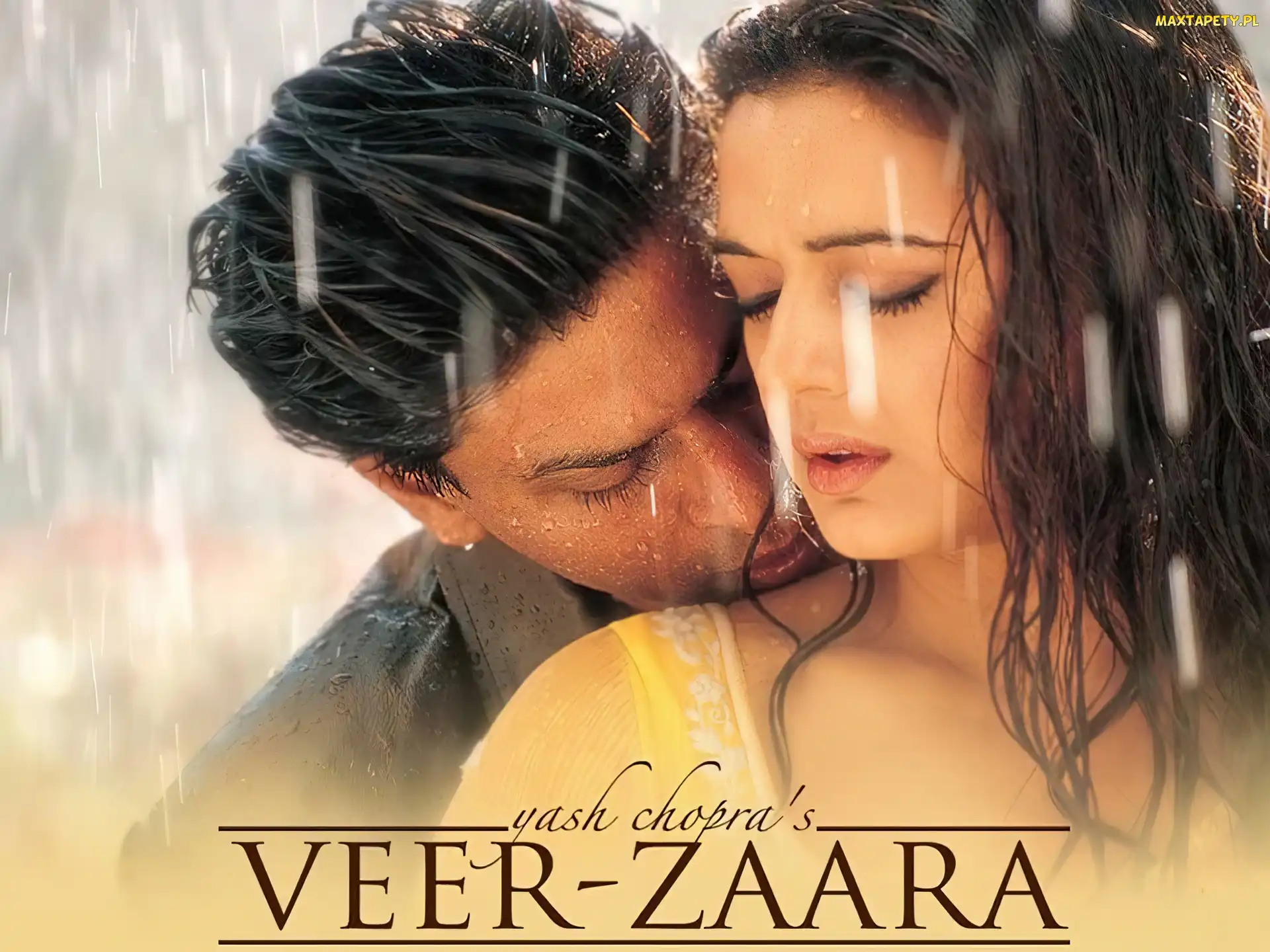 Veer Zaara, Shahrukh Khan, Preity Zinta, deszcz