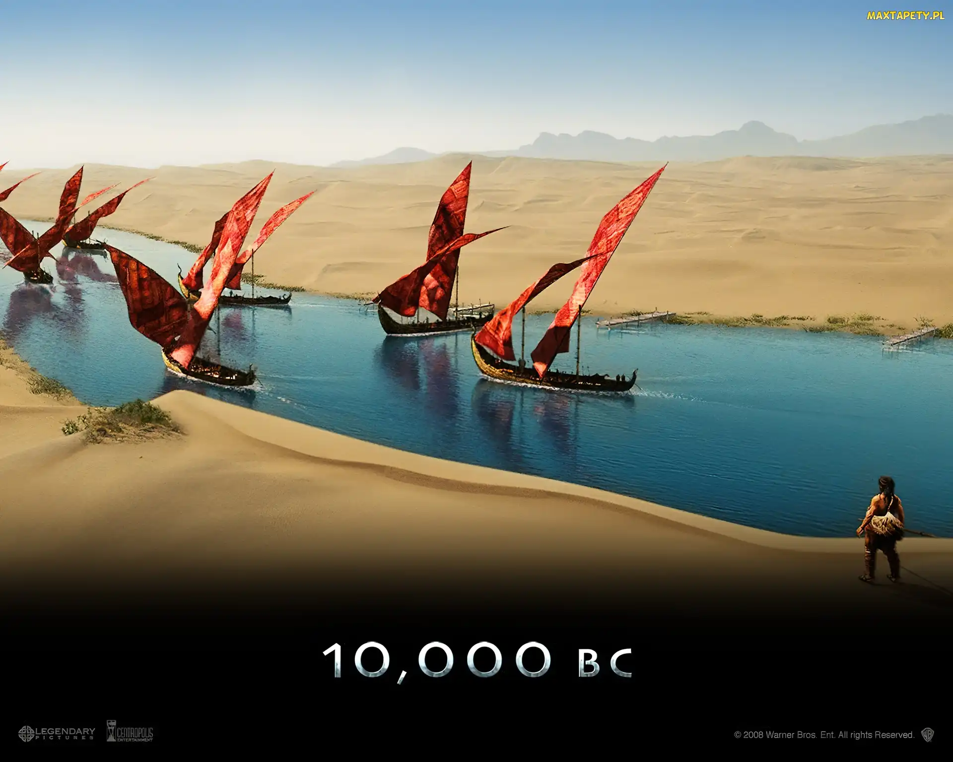pustynia, rzeka, 10000 Bc, żagle