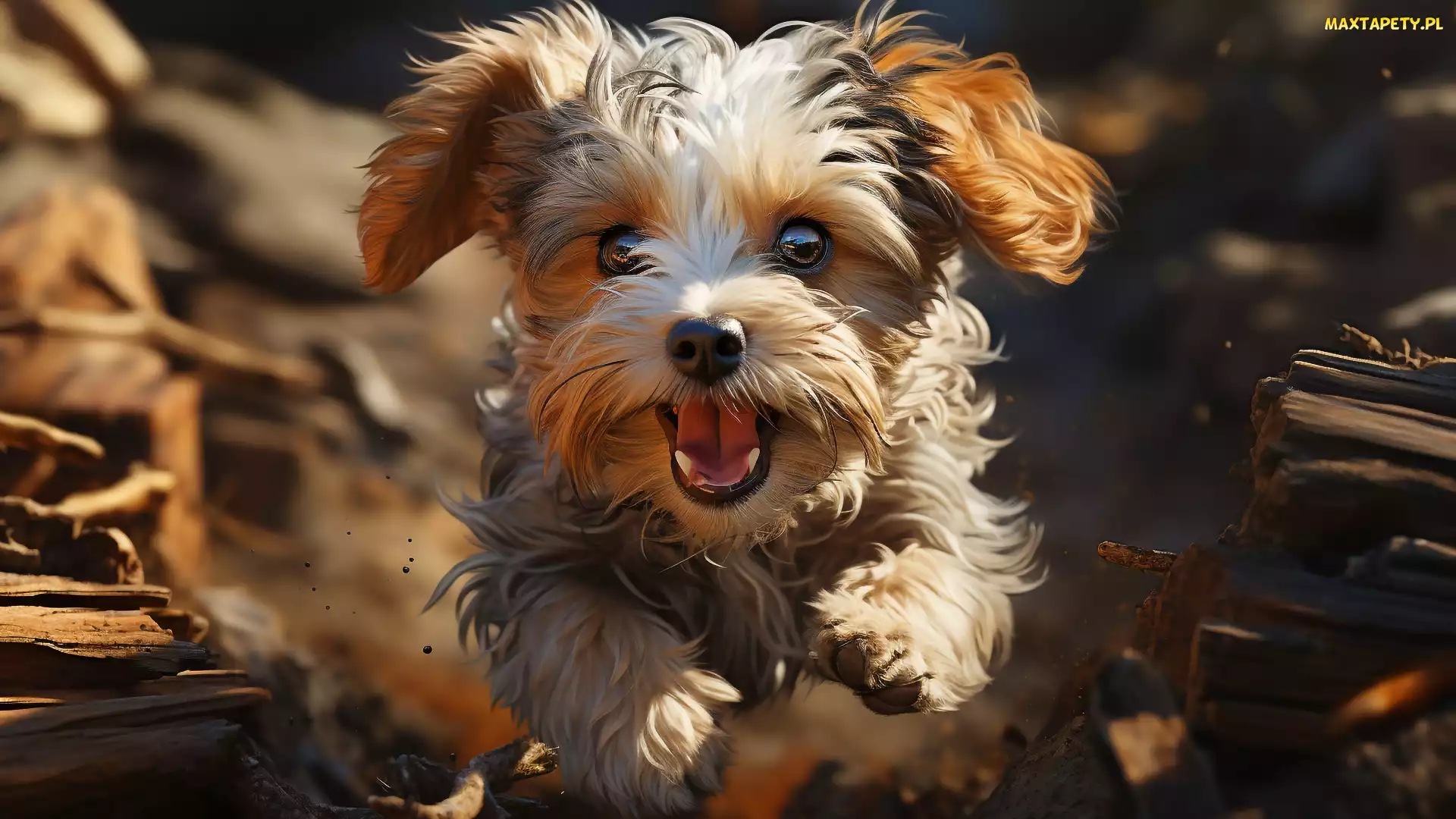 Pies, Yorkshire terrier, Biegnący