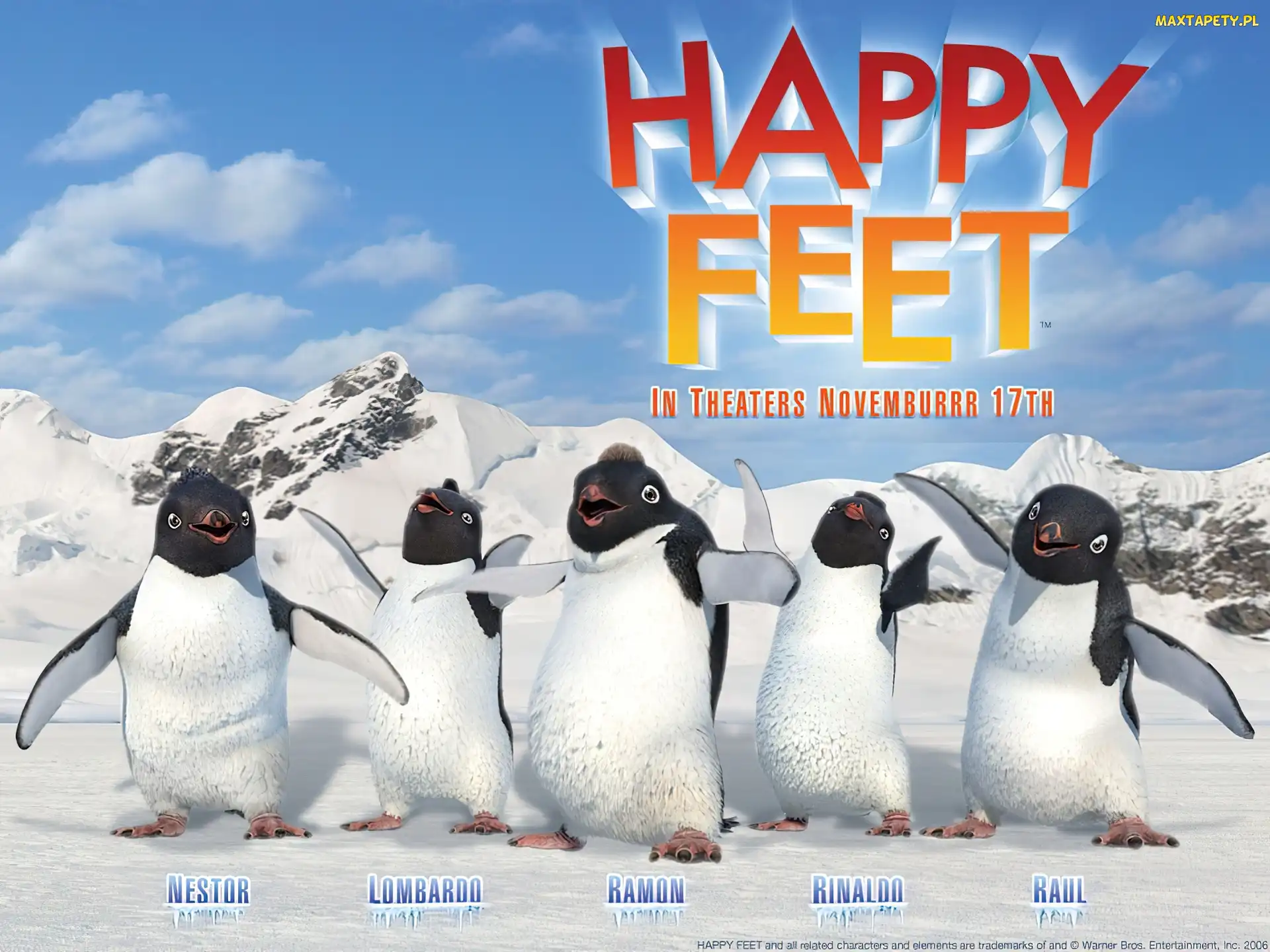 Tupot małych stóp, lód, pingwiny, Happy Feet