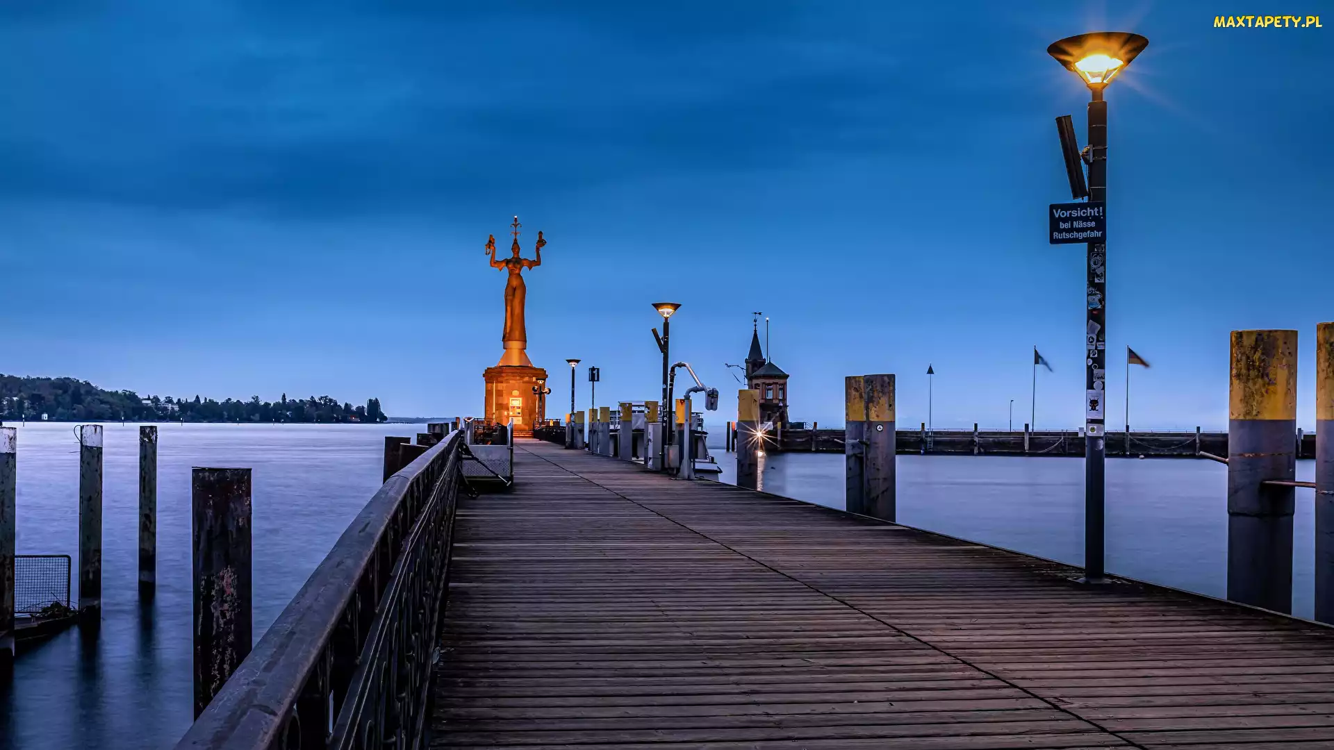 Statua Imperii, Latarnie, Konstancja, Niemcy, Molo, Jezioro Bodeńskie