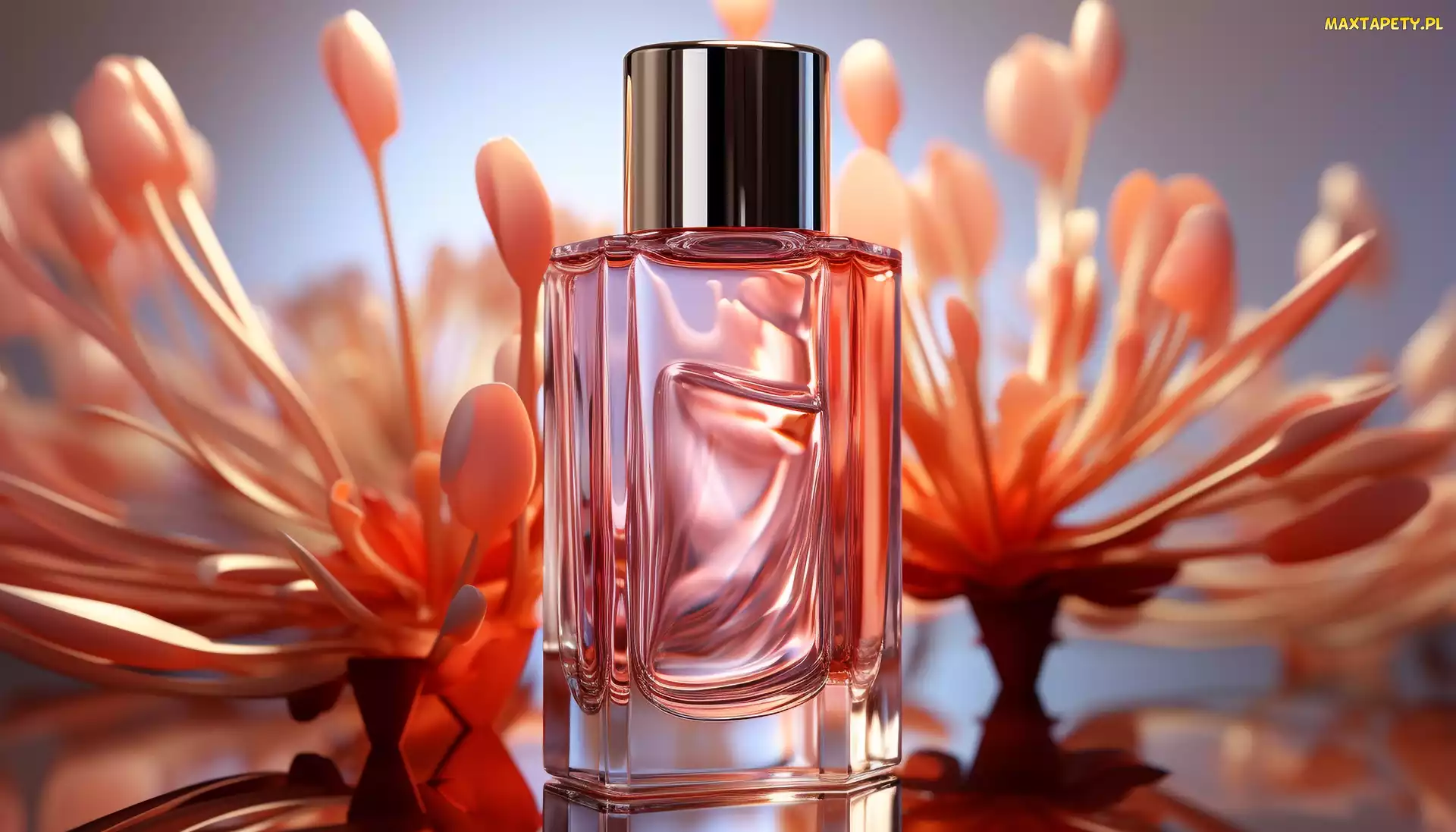 Perfumy, Kompozycja, Grafika, Flakon, Kwiaty