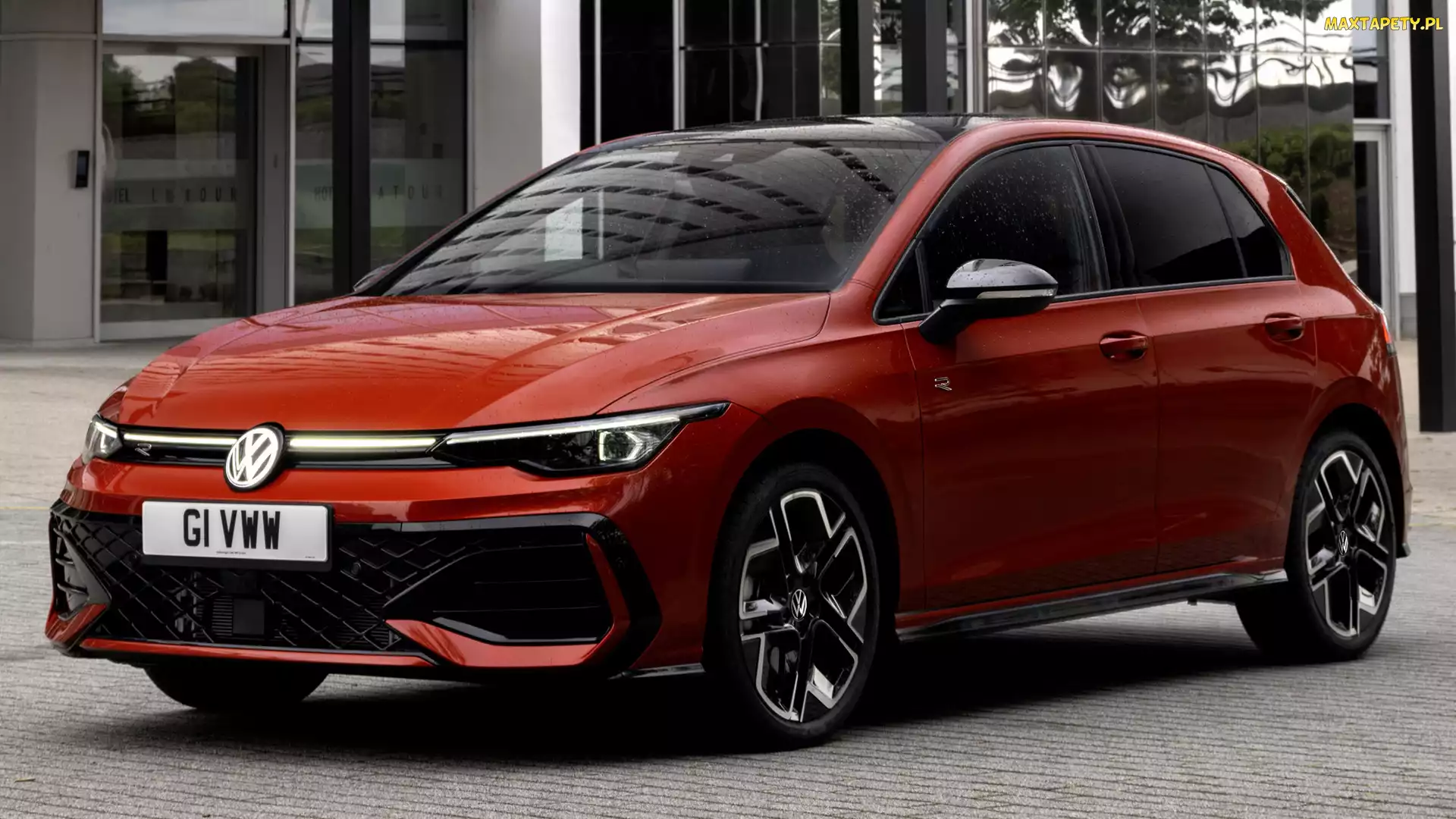 Volkswagen Golf, R, Ciemnoczerwony